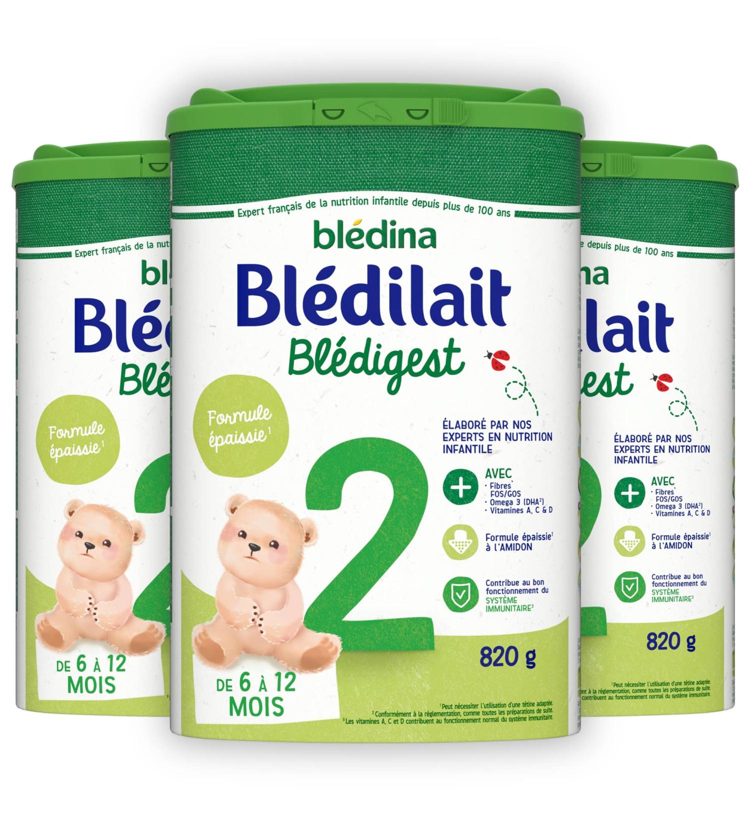 Bl dina Bl dilait Bl digest 2 Milk Powder for Baby 6 to 12 Months Thickened Formula 820 g (Box3) - Buy Online on GoSupps.com