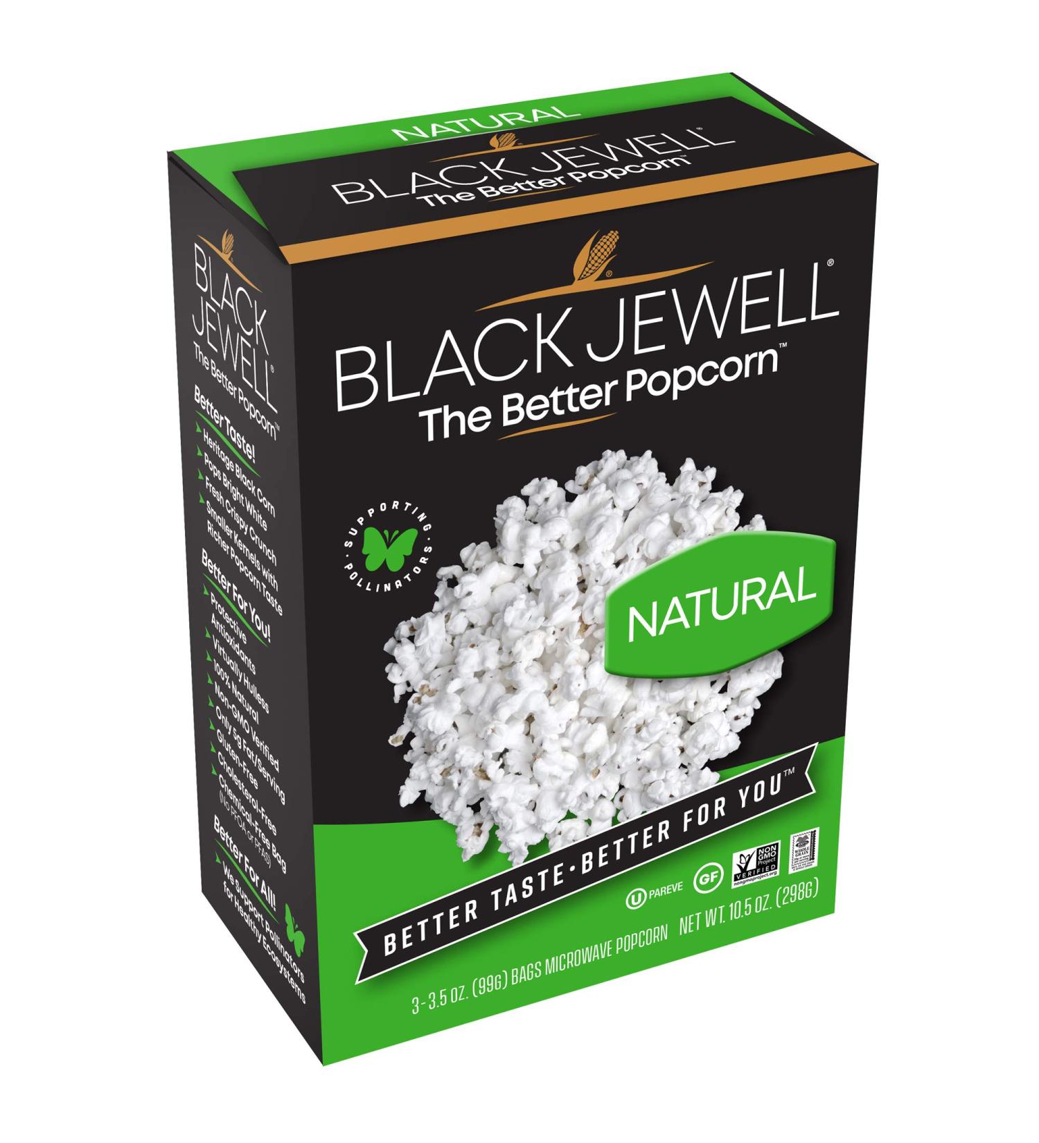 Black Jewell Gourmet Microwave Popcorn - Healthy Natural Snack, 10.5 oz (Pack of 6) - Buy Online on GoSupps.com