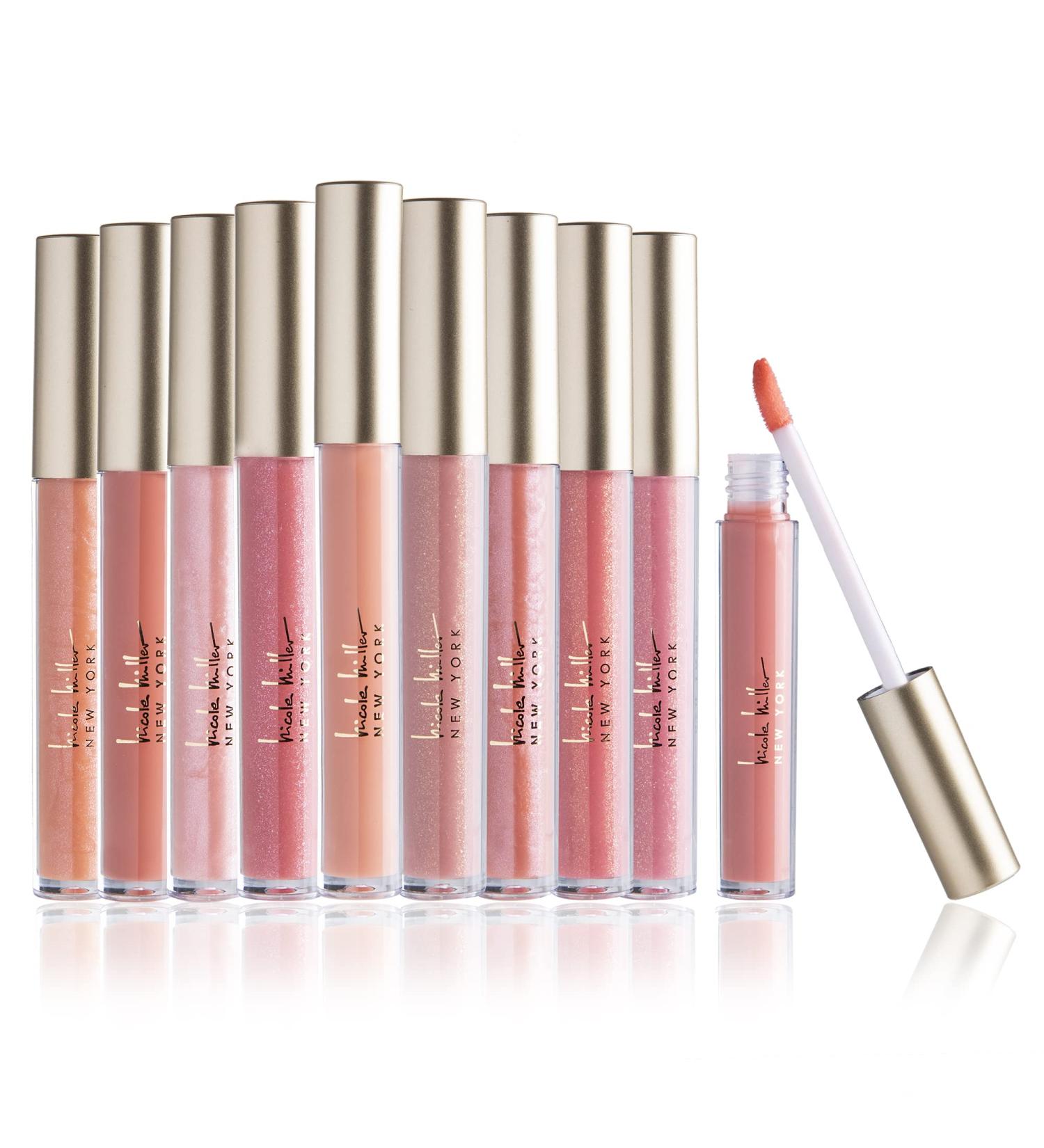 Nicole Miller 10 Pc Pink Lip Gloss Collection - Long-lasting & High-shine Formula - Buy Online on GoSupps.com