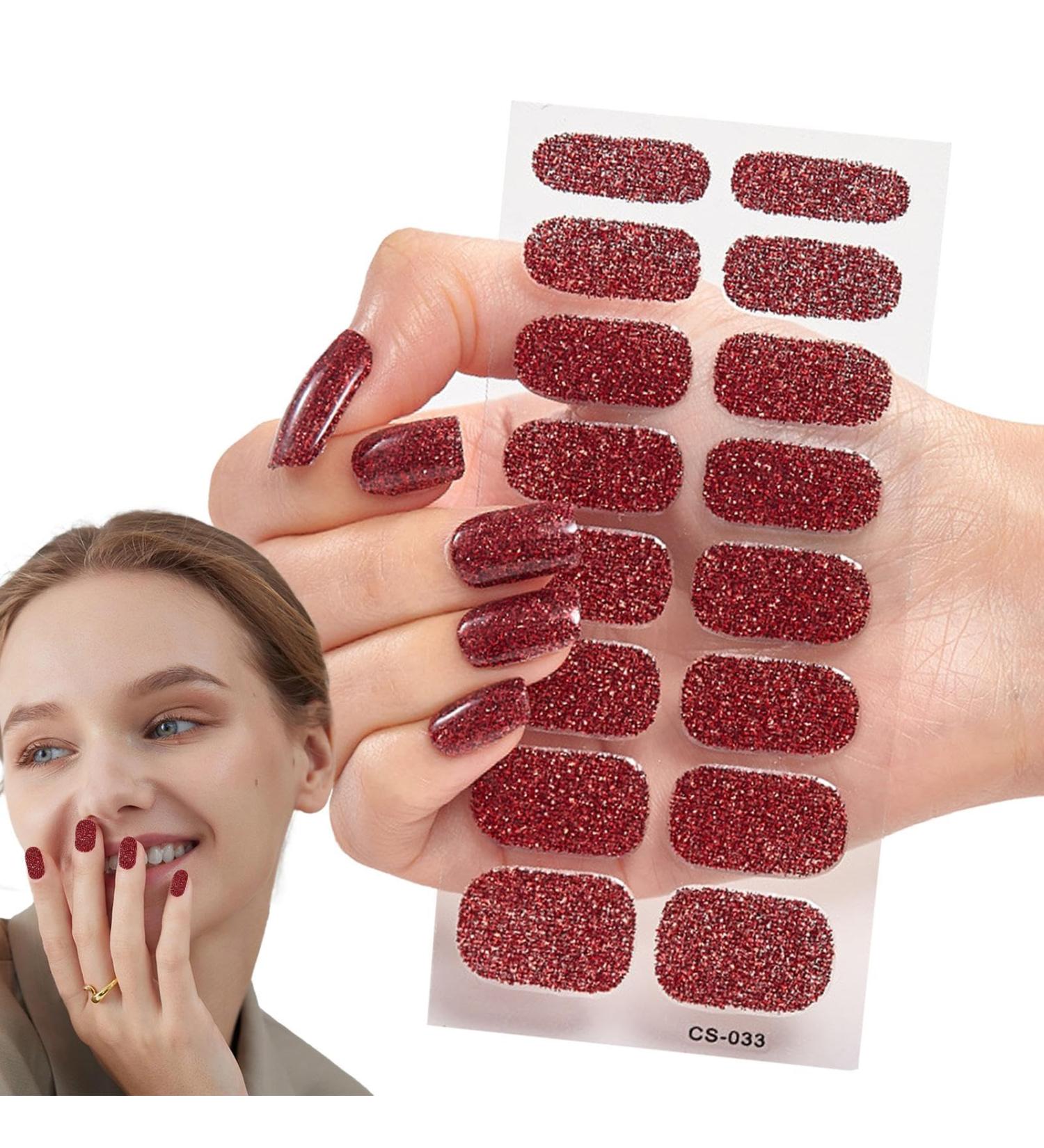 Manicure Stickers - Nail Polish Strips Nail Wrap | Vista Print Semi Cured Gel Nail Strip Toe Nail Polish Strip Stickers Nail Art Adhesive Decals Nail File Included for Women Girls Kids Ss033 - Buy Online on GoSupps.com