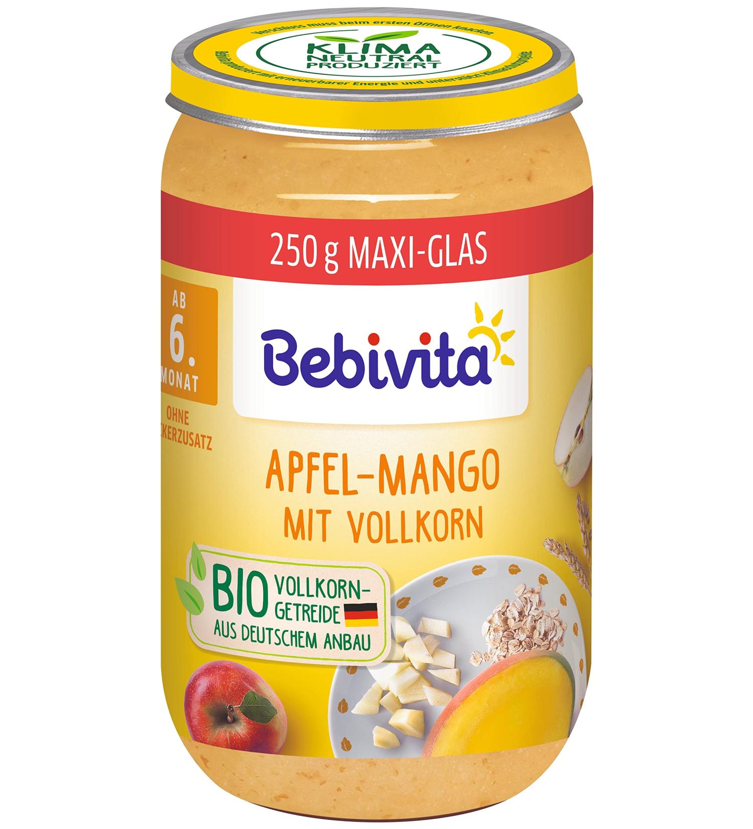 Bebivita Fruit & Grain Apple-Mango with Whole Grain Pack of 6 (6 x 250 g)