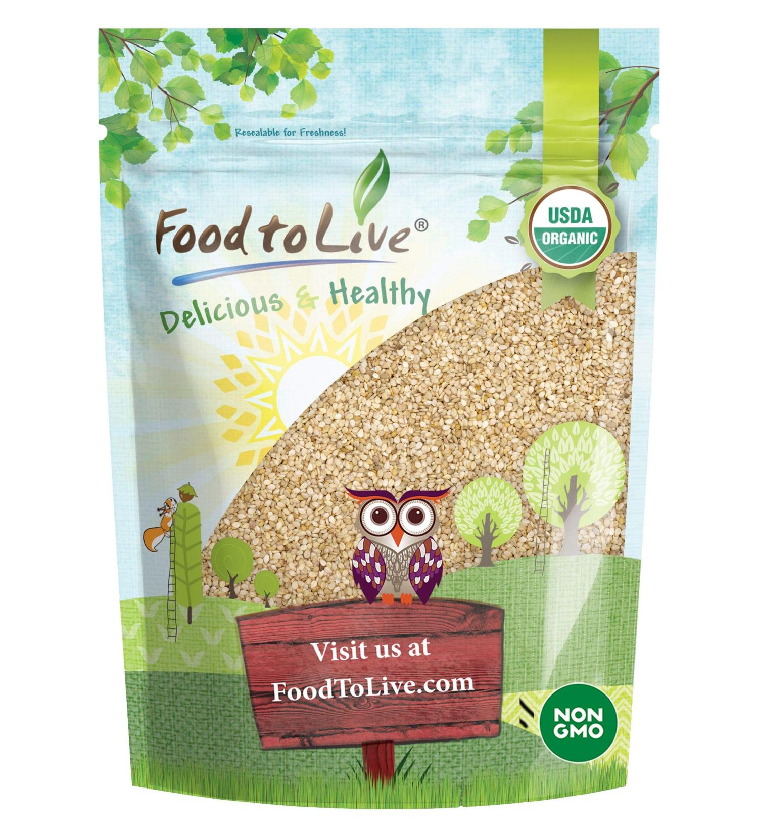Organic Unhulled Sesame Seeds - 4 Pounds | Natural, Whole, Non-GMO, Raw | Kosher | Rich in Calcium, Iron, and Fiber | Ideal for Baking | Bulk Pack of 1 - Buy Online on GoSupps.com