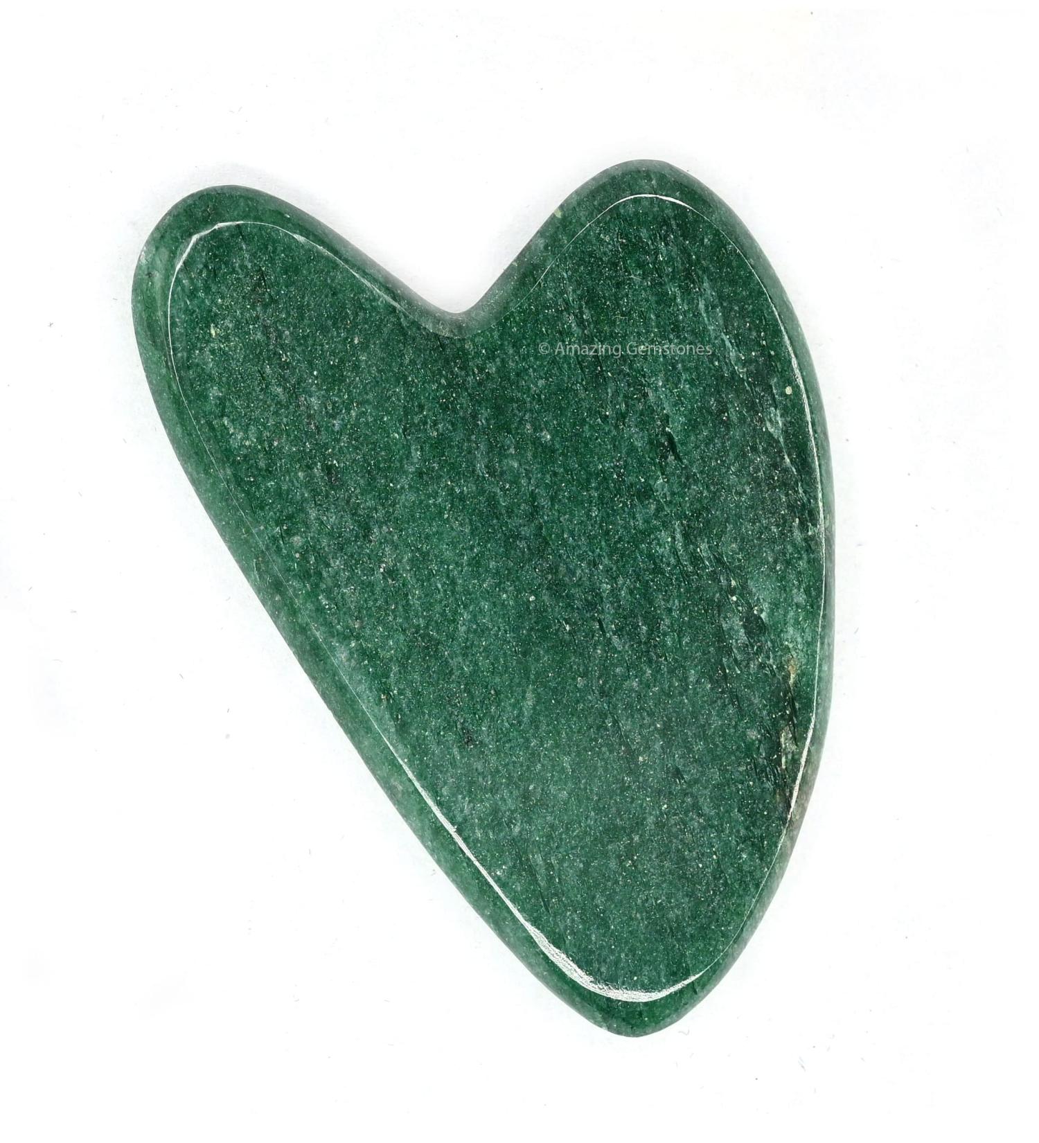 Buy Super Smooth Green Aventurine Gua Sha Facial Tools - Natural Face Sculptor for Jawline & Chin | Premium Box Included - Buy Online on GoSupps.com
