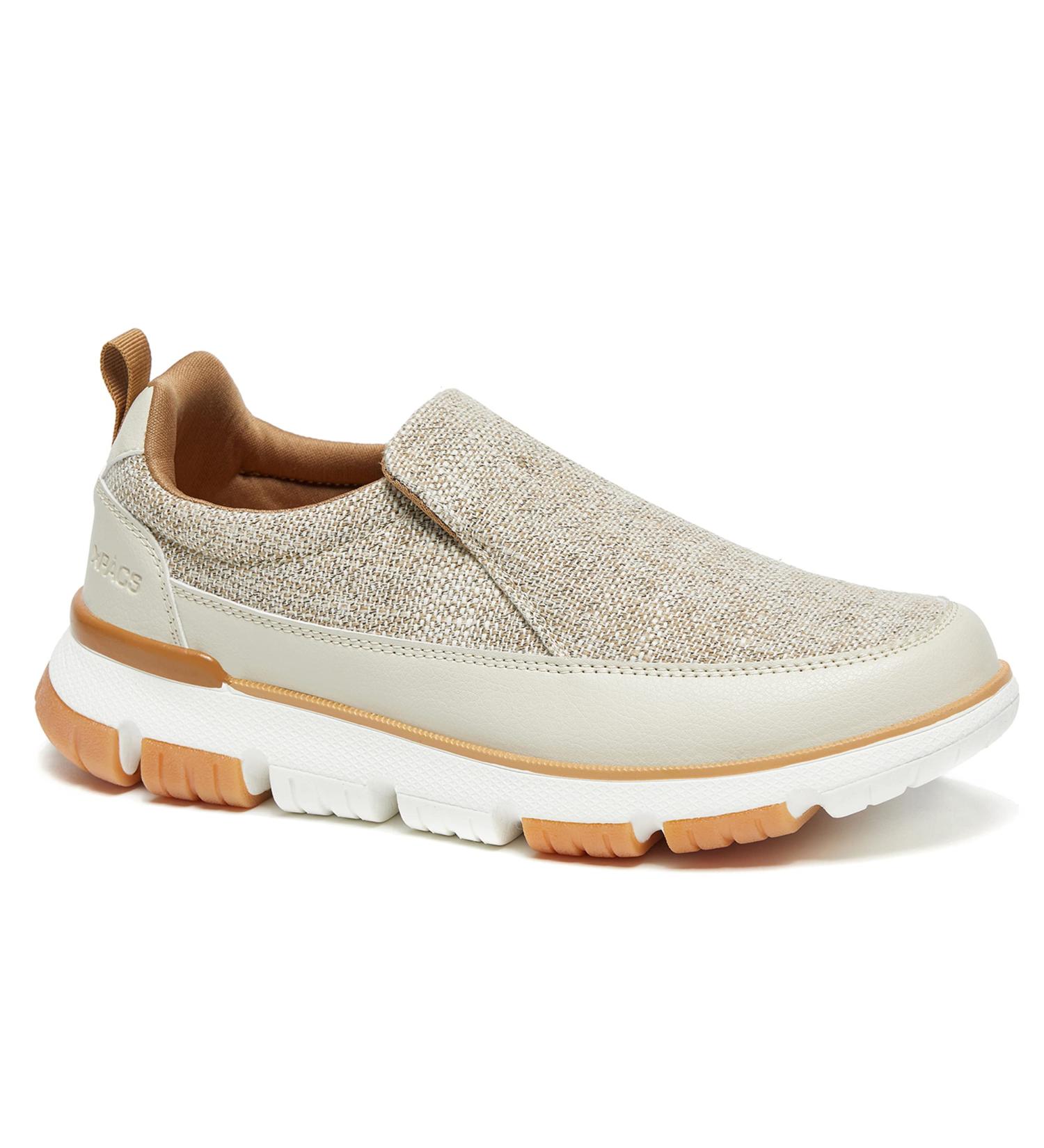 XPACS Men's Casual Arch Support Walking Shoes - Comfortable Loafers for Plantar Fasciitis Relief - Orthopedic Fashion Sneakers for Heel Pain - Beige, Size 10.5 W4 - Buy Online on GoSupps.com
