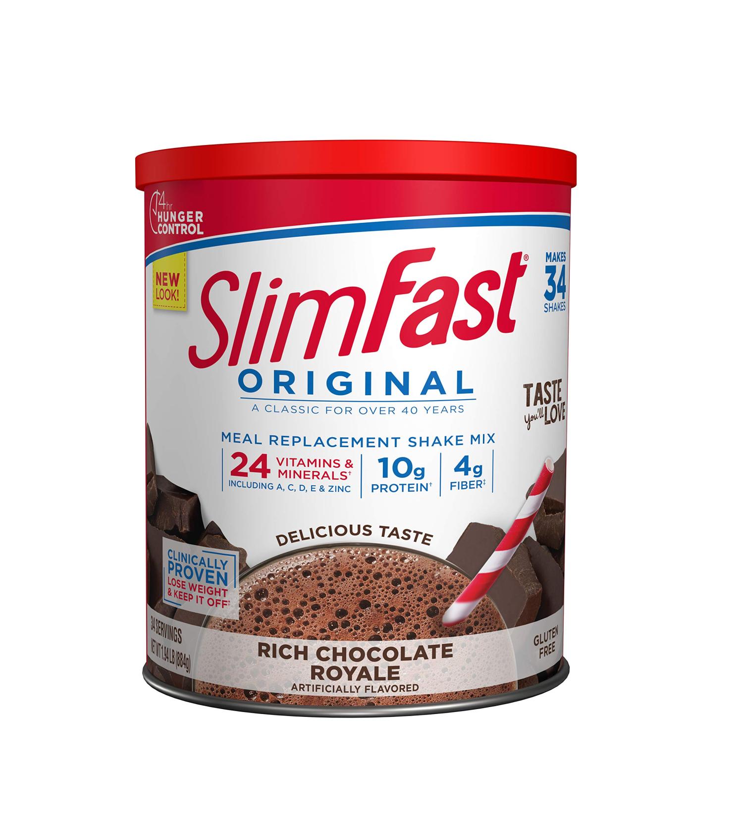 Buy SlimFast Original Rich Chocolate Meal Replacement Shake Mix - 34 Servings - Buy Online on GoSupps.com