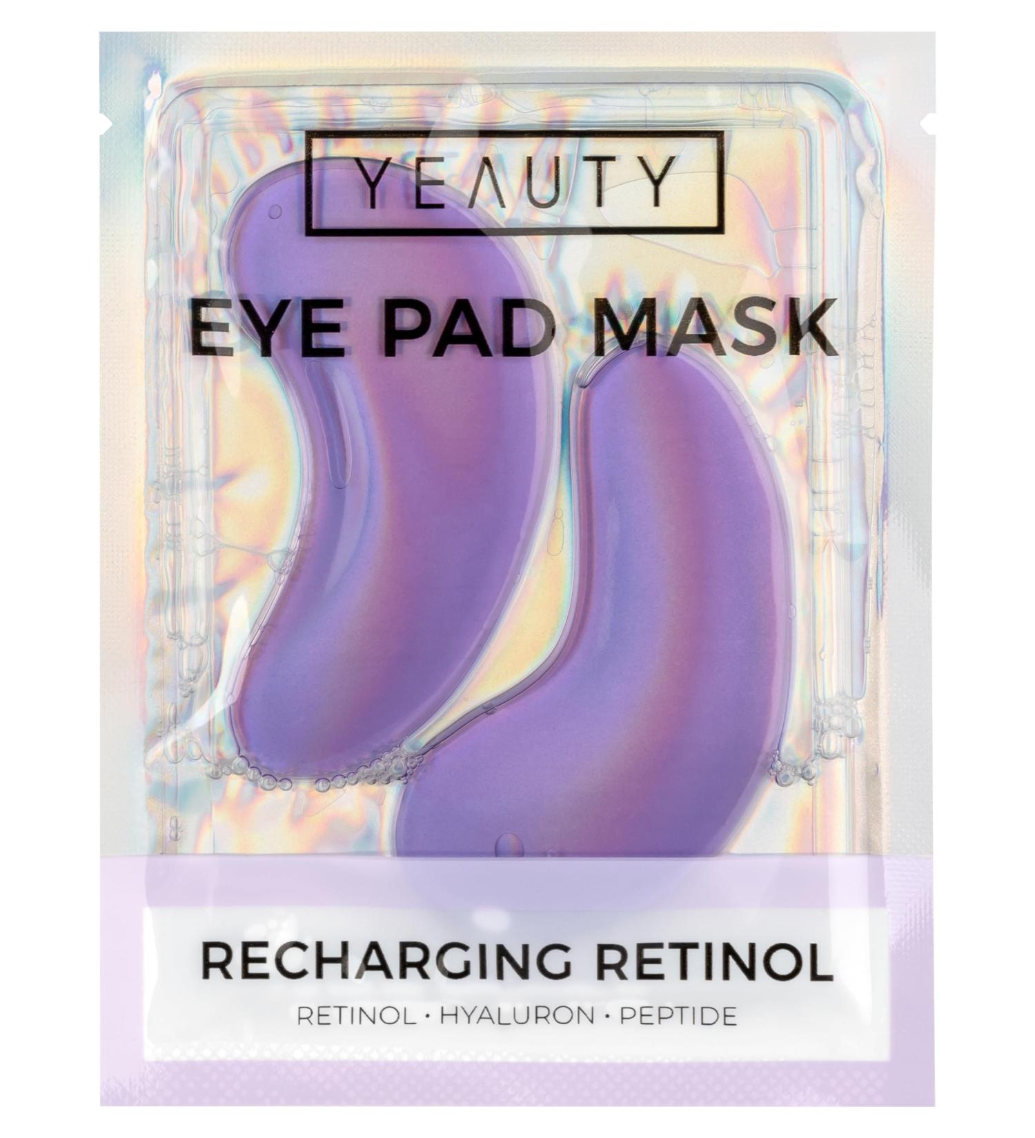  Yeauty YEAUTY RECHARGING RETINOL EYE PADS - Super soft eye pads with anti-aging serum - Reduces wrinkles and fine lines - Smoothes the skin around the eyes - Intense hydration - Pack of 25 - Buy Online on GoSupps.com