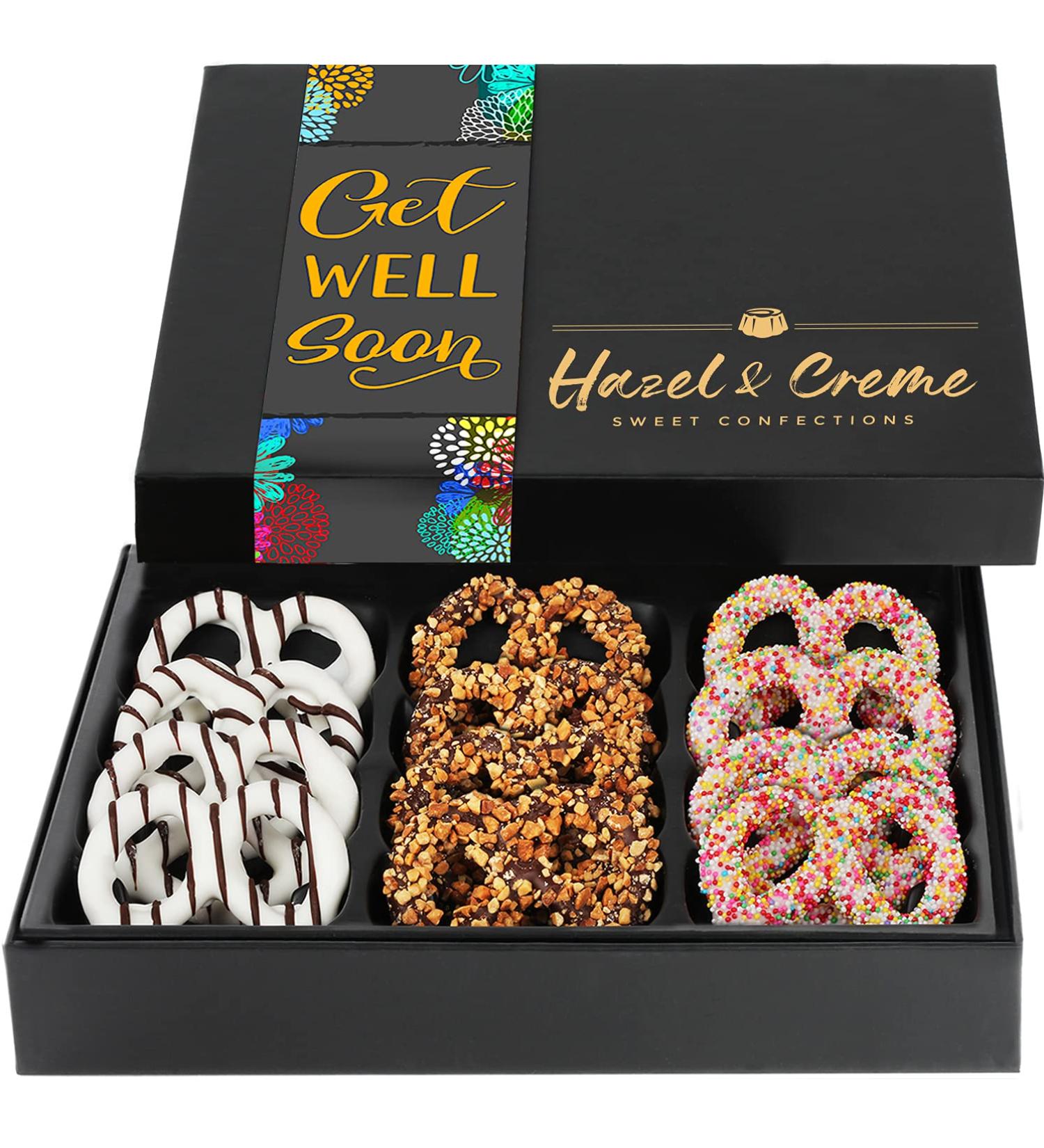 Hazel & Creme Chocolate Covered Pretzels - Get Well Soon Care Package Gift - Buy Online on GoSupps.com