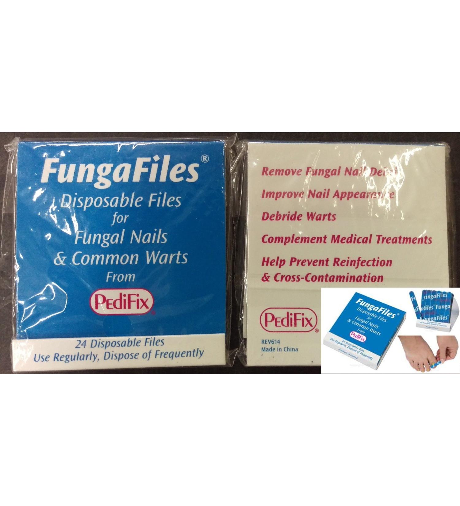 PEDIFIX FungaFiles Fungal Nail & Wart Files Disposable Emery Boards 24-Matchbook