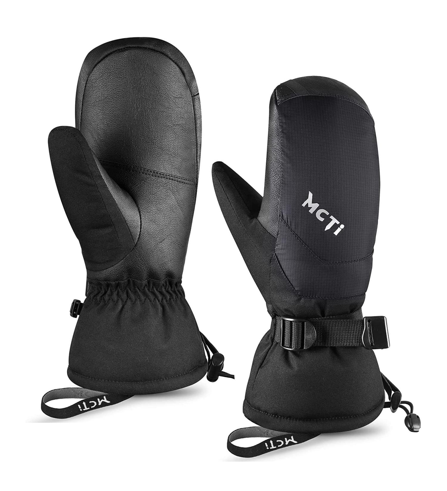 Kineed Ski Mittens for Women - Waterproof Touchscreen Winter Down Gloves - Black Snow Mittens - Buy Online on GoSupps.com