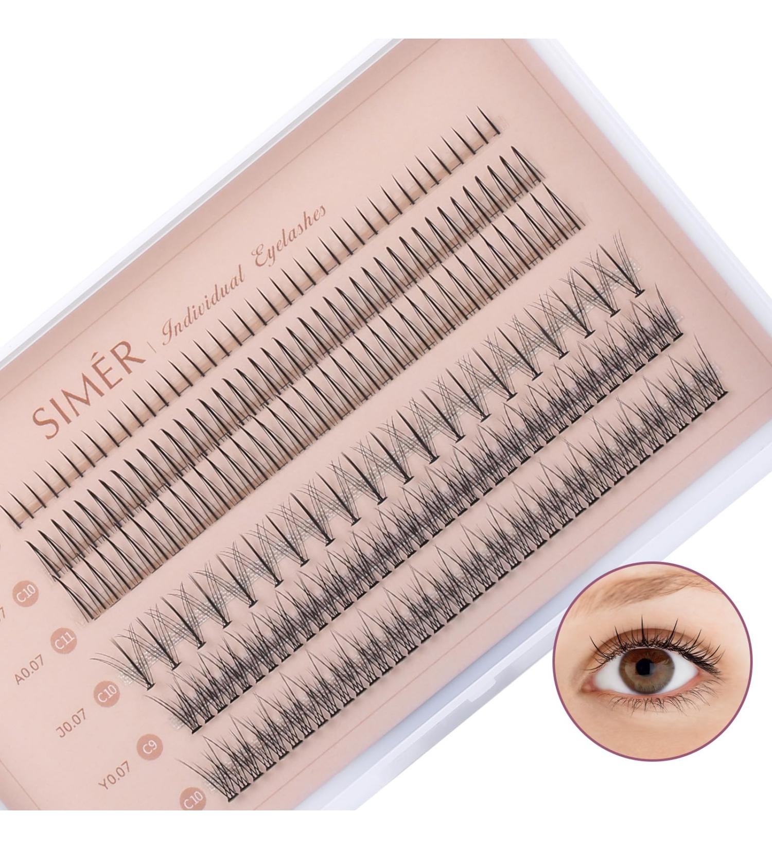 Premium Individual Lashes - 220 Clusters Eyelash Extensions | 4 Types: Natural Fairy Manga Bottom | DIY Lashes at Home (6-11mm Mixed - Buy Online on GoSupps.com