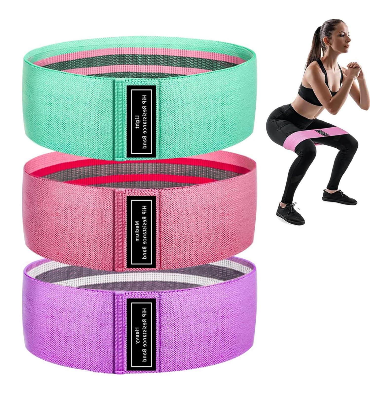3 Pack Resistance Bands for Exercise Fabric Resistance Bands Booty Bands Workout Bands Resistance Bande Elastique Entrainement for Exercise-Premium Fabric Booty Bands for Exercise Fitness Pilates - Buy Online on GoSupps.com