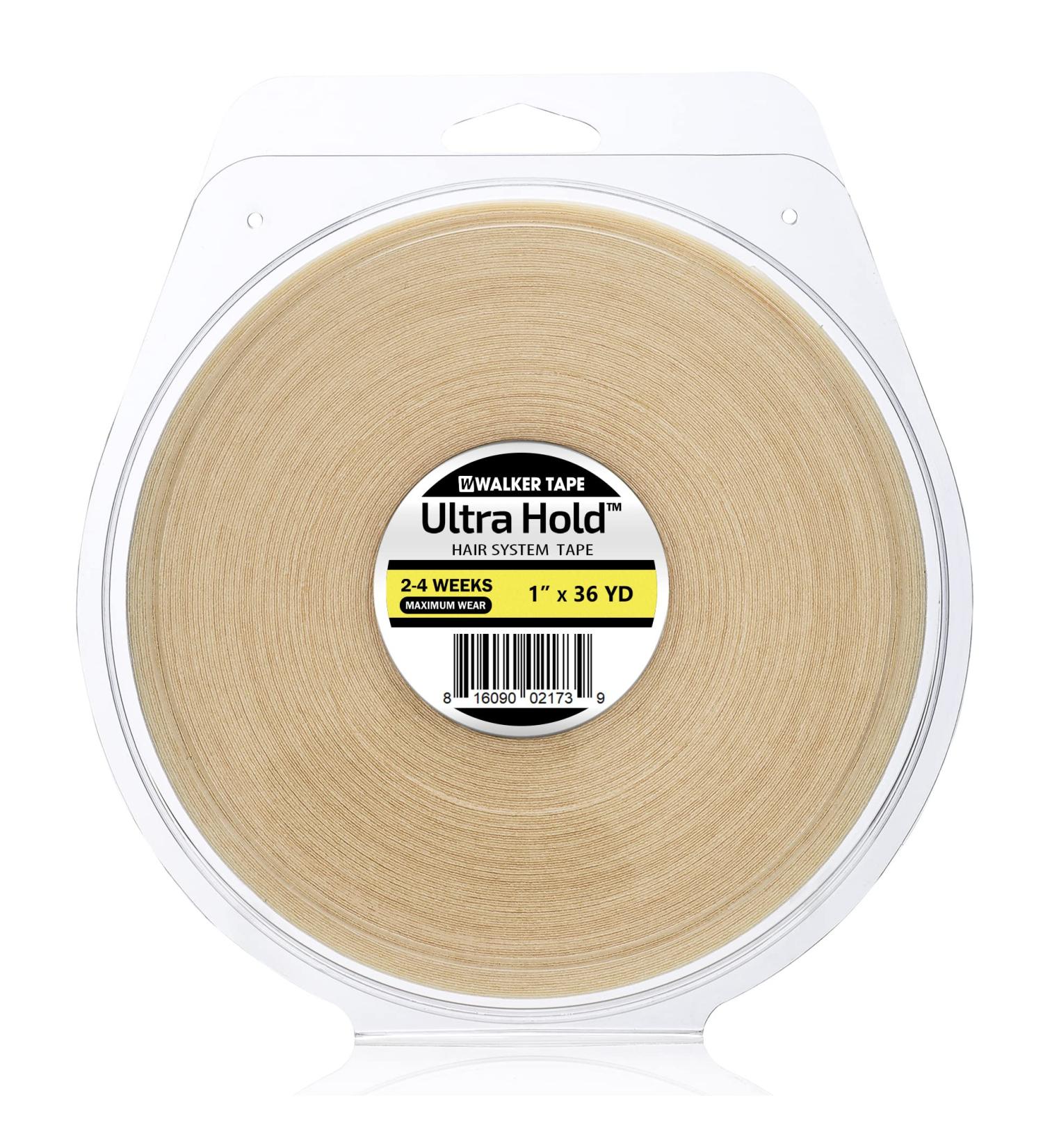 Walker Ultra Hold Double Sided Hair System Tape Full Roll for Wigs and Toupees 1" x 36m Clear