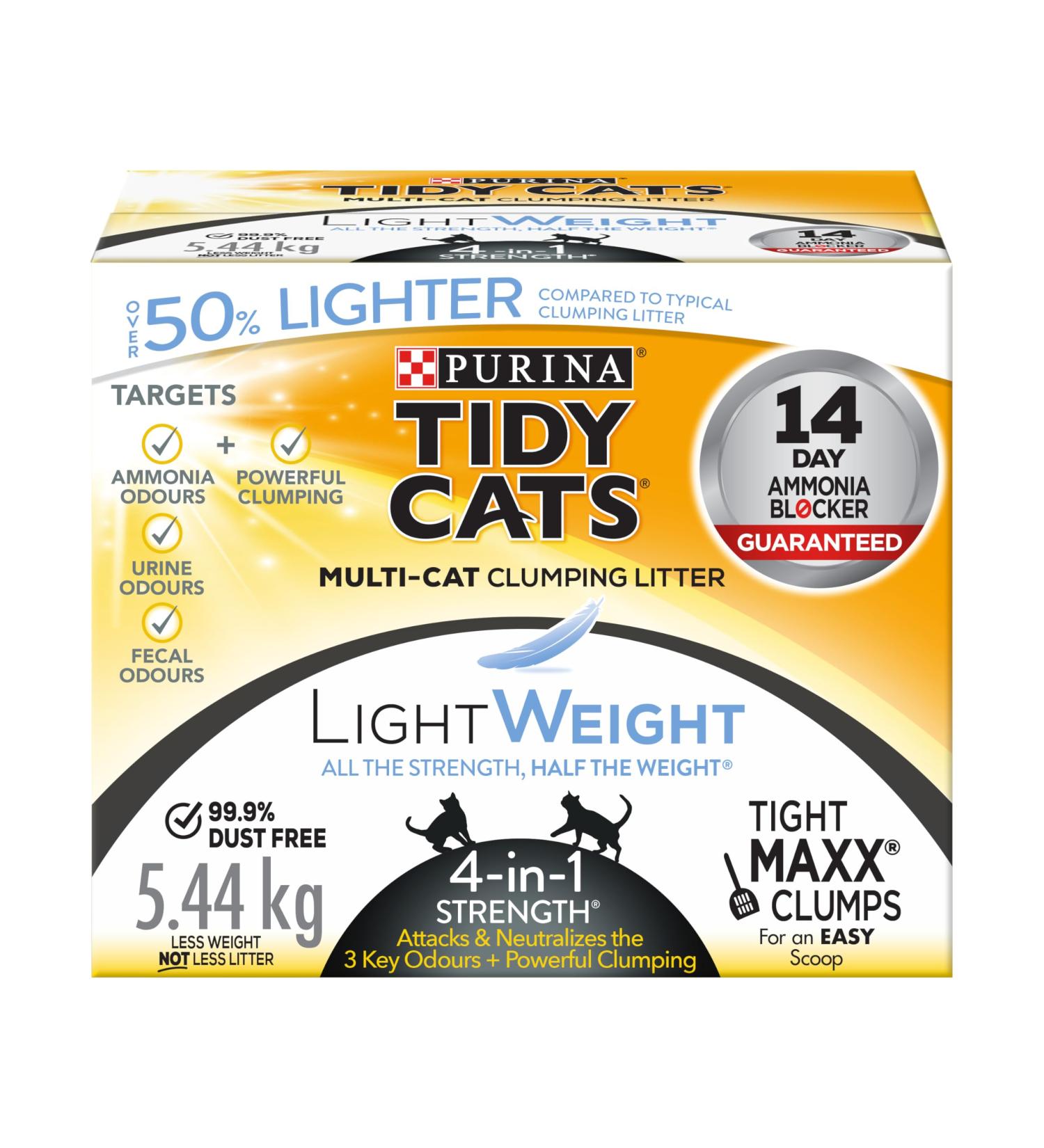 Tidy Cats 4-in-1 Strength Cat Litter LightWeight Multi-Cat - 5.44 kg Box 5.44 kg Box (1 Pack) - Buy Online on GoSupps.com