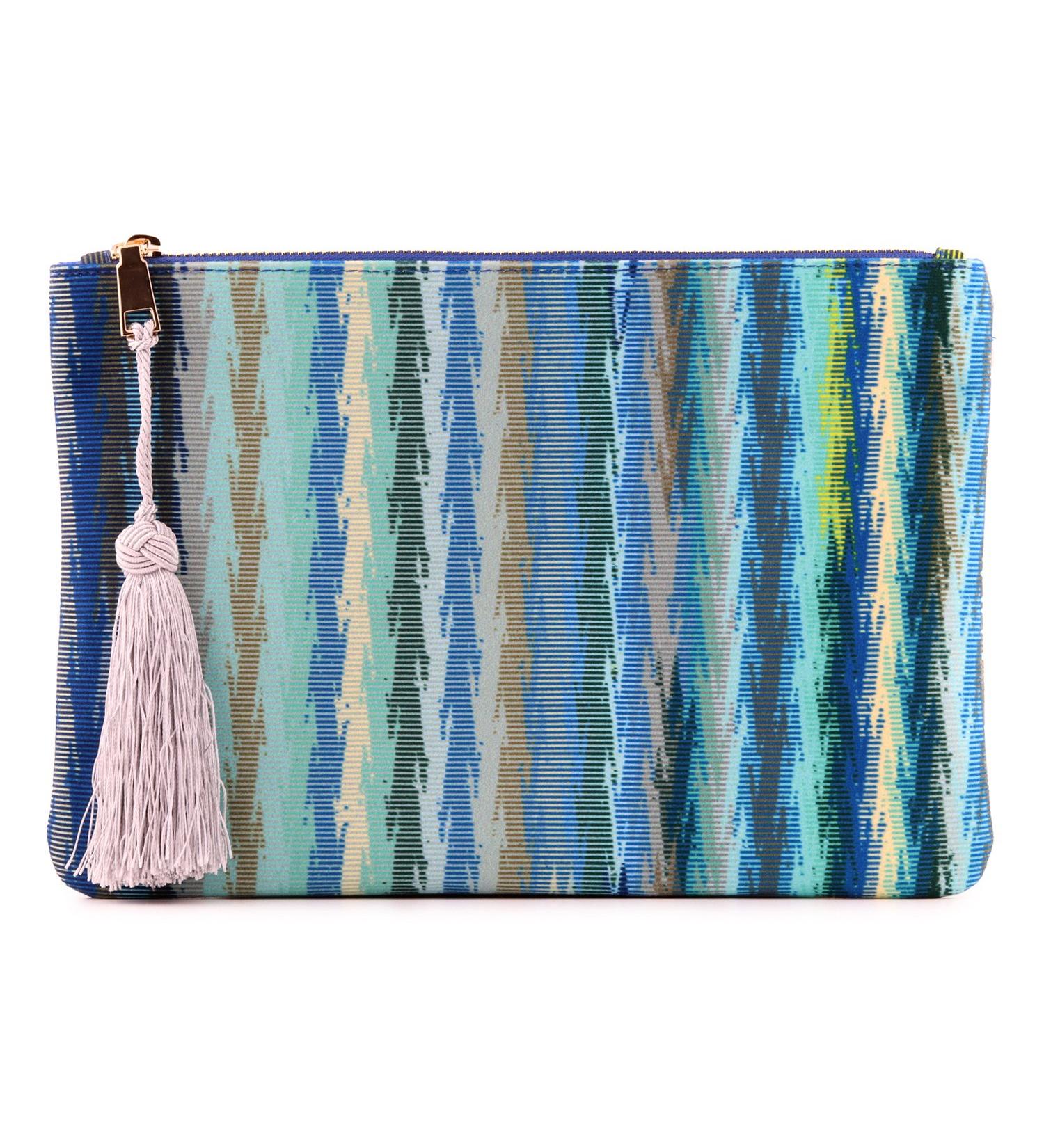 Otto Angelino Designer Women s Bohemian Fashion Clutch - Ultra Slim Blue Abstract Wallet for Money Cards & Smartphone International Shipping Available - Buy Online on GoSupps.com