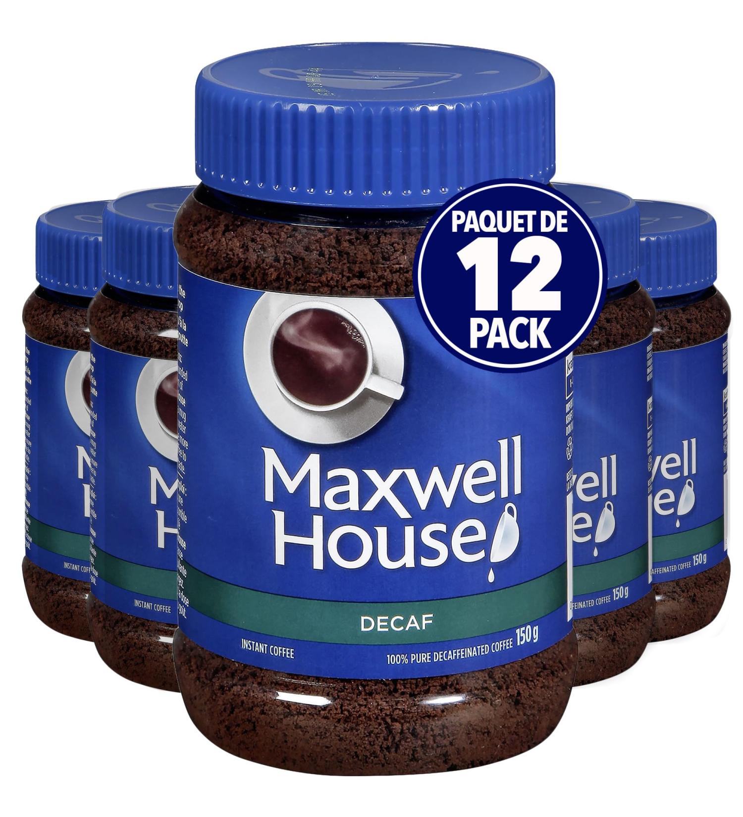 Maxwell House Decaf Instant Coffee 150g Decaf 150 g (Pack of 1) - Buy Online on GoSupps.com