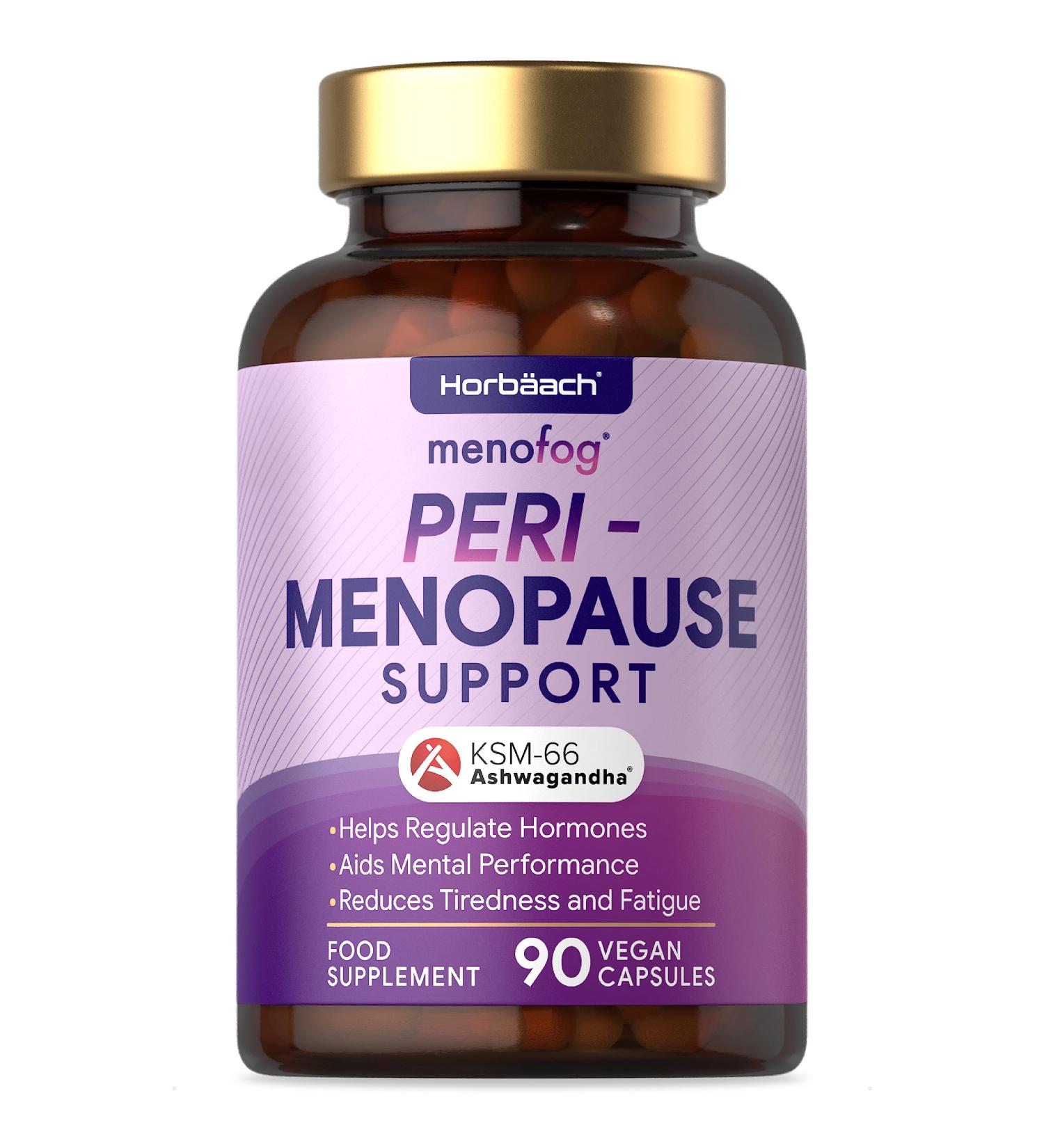 Menopause Support Supplement with SOYA Isoflavones, KSM-66 Ashwagandha & Lions Mane | 90 Vegan Capsules - Buy Online on GoSupps.com