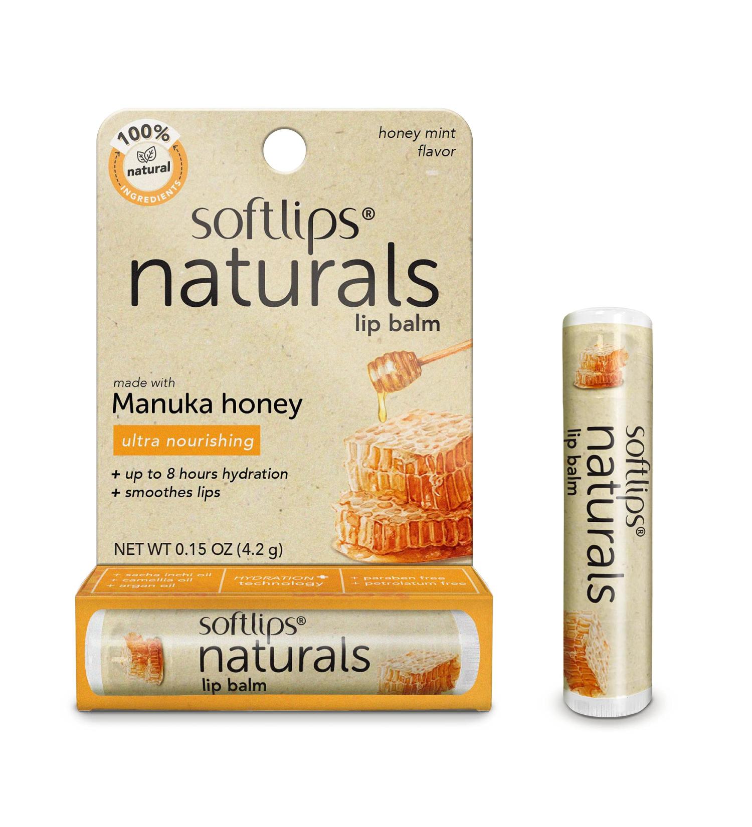 Softlips Natural Manuka Honey Lip Balm (6) - Nourishing Hydrating & Soothing | Buy Internationally - Buy Online on GoSupps.com