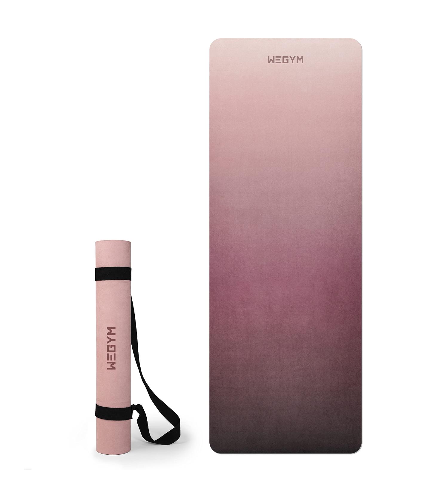 WEGYM Premium 4mm Thick Yoga Mat - Non-Slip & Anti-Tear - Eco-Friendly Fitness Mat for Men and Women - Ideal for Yoga, Pilates, Home Workout - Pink - Buy Online on GoSupps.com