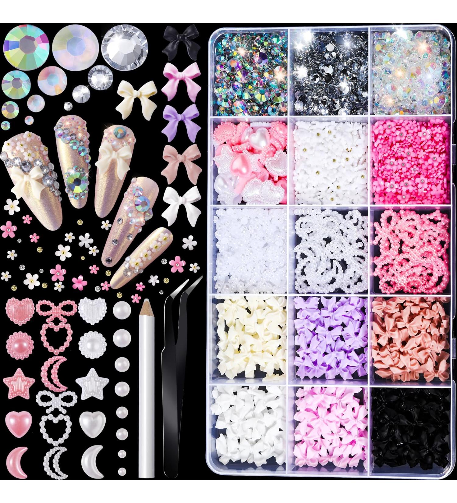 FANDAMEI Nail Art Kit Nail Charms Gems & Rhinestones for Stunning Nail Designs - Buy Online on GoSupps.com
