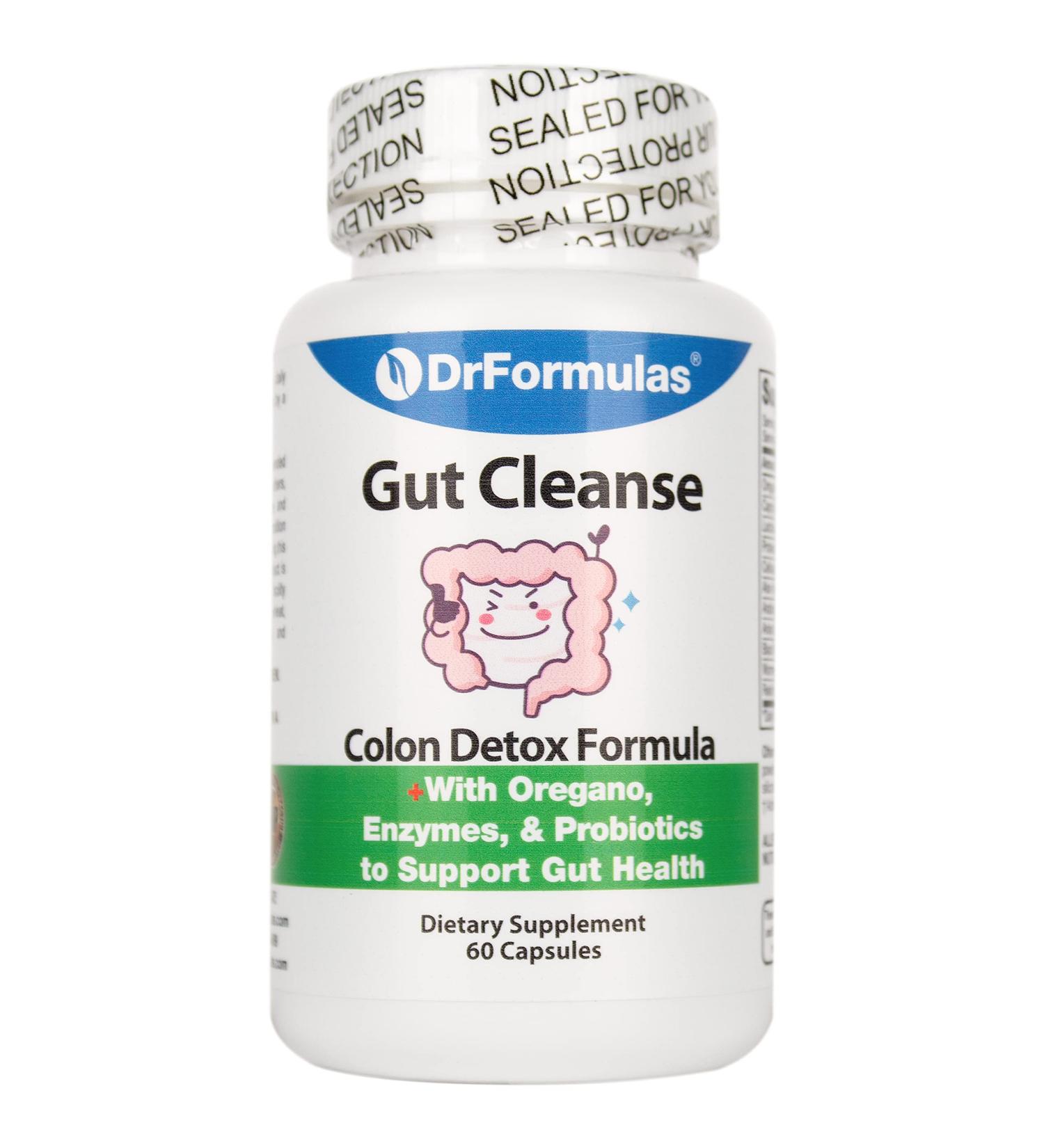 DrFormulas Gut Cleanse - Probiotics & Digestive Enzymes for Women Men & Kids - 60 Capsules - Buy Online on GoSupps.com