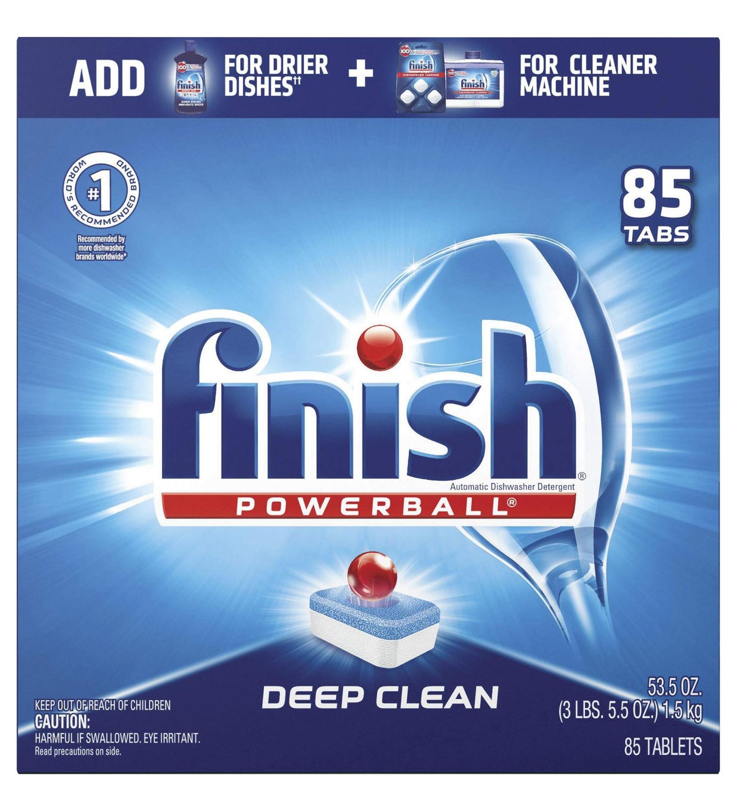 Finish All in 1 Powerball Dishwasher Detergent - 85ct Dish Tabs, Fresh Scent - 85 Count - Buy Online on GoSupps.com