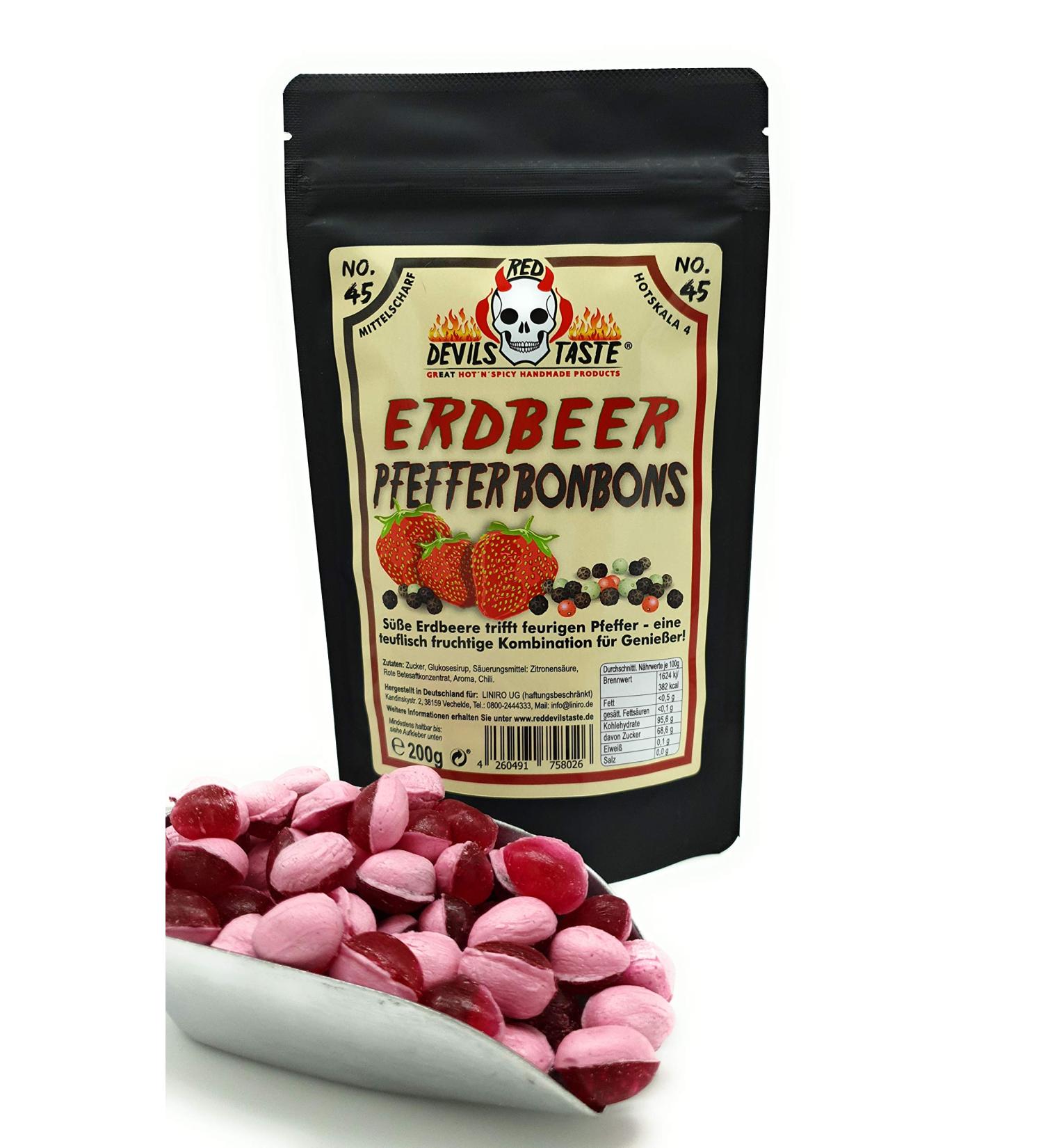Buy Strawberry Pepper Candies - 200g Medium Hot (Scale 4) - Crazy Taste - International Shipping Available - Buy Online on GoSupps.com