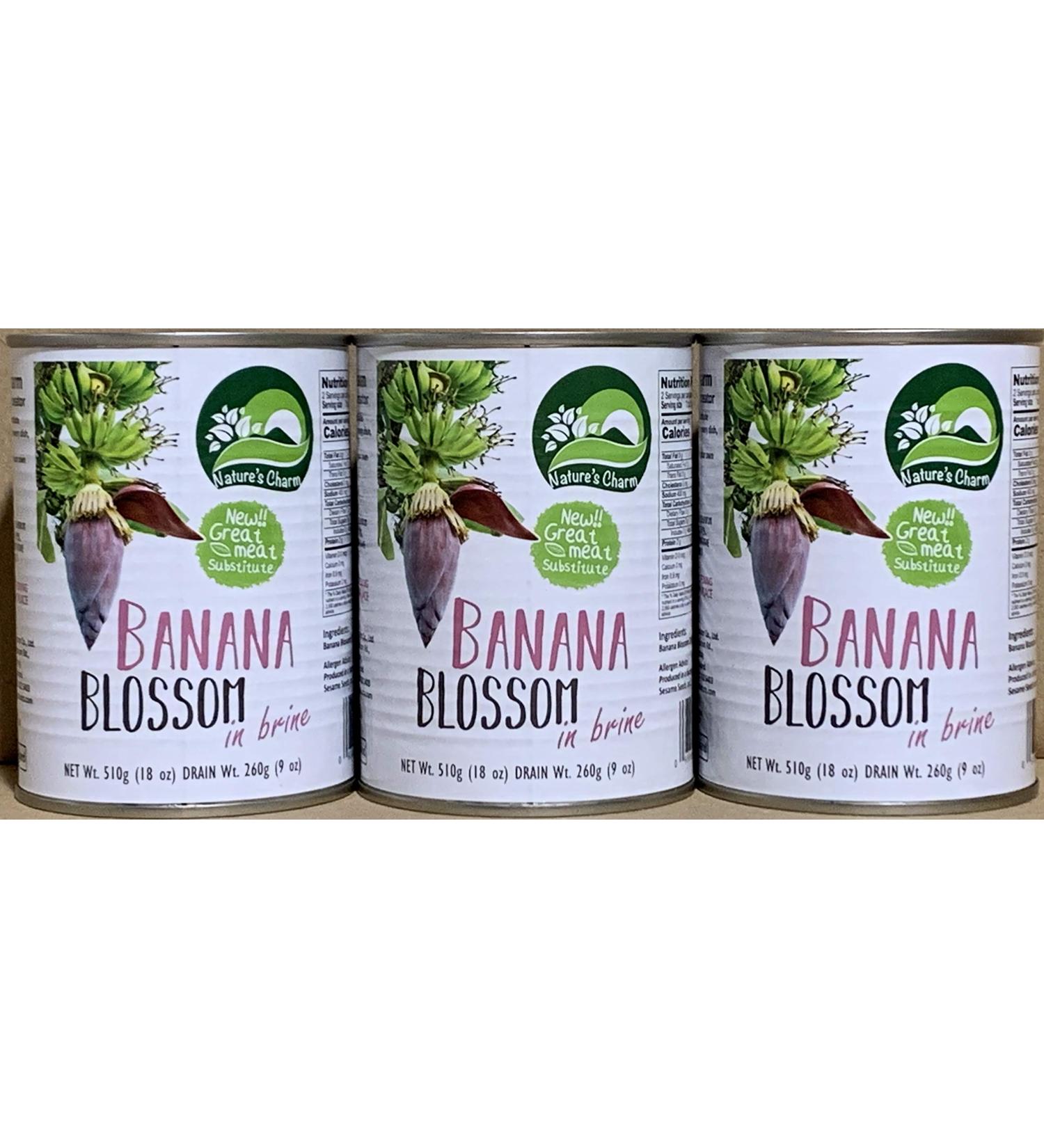 Nature's Charm Banana Blossom In Brine 18oz By KC Commerce (Pack of 3) 9 Ounce (Pack of 3) - Buy Online on GoSupps.com