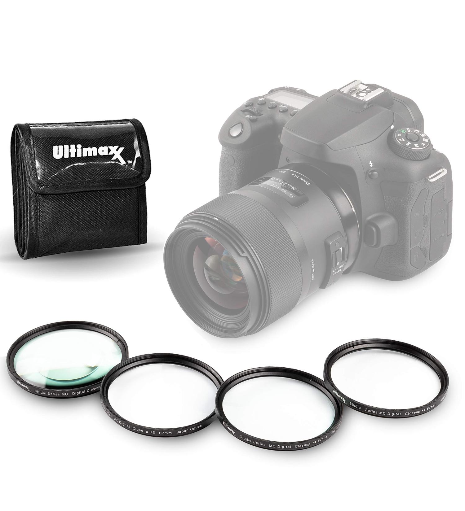 67MM Ultimaxx Macro Close-up Filter Kit (1 2 4 10 Diopter Filters) - Professional Four Piece Set for Camera Lens - Includes Protective Filter Pouch - Buy Online on GoSupps.com