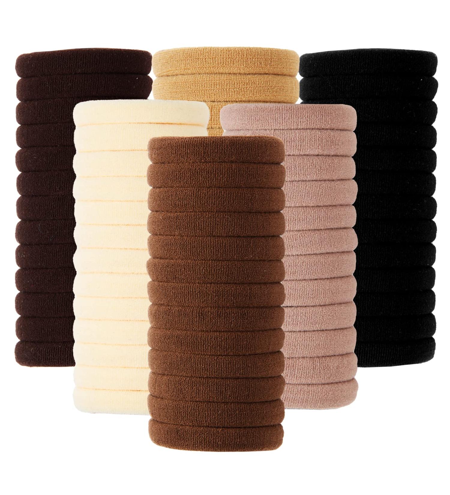 100pcs Seamless Hair Ties for Thick Hair - Elastic Ponytail Holders for Women and Girls - Buy Online on GoSupps.com