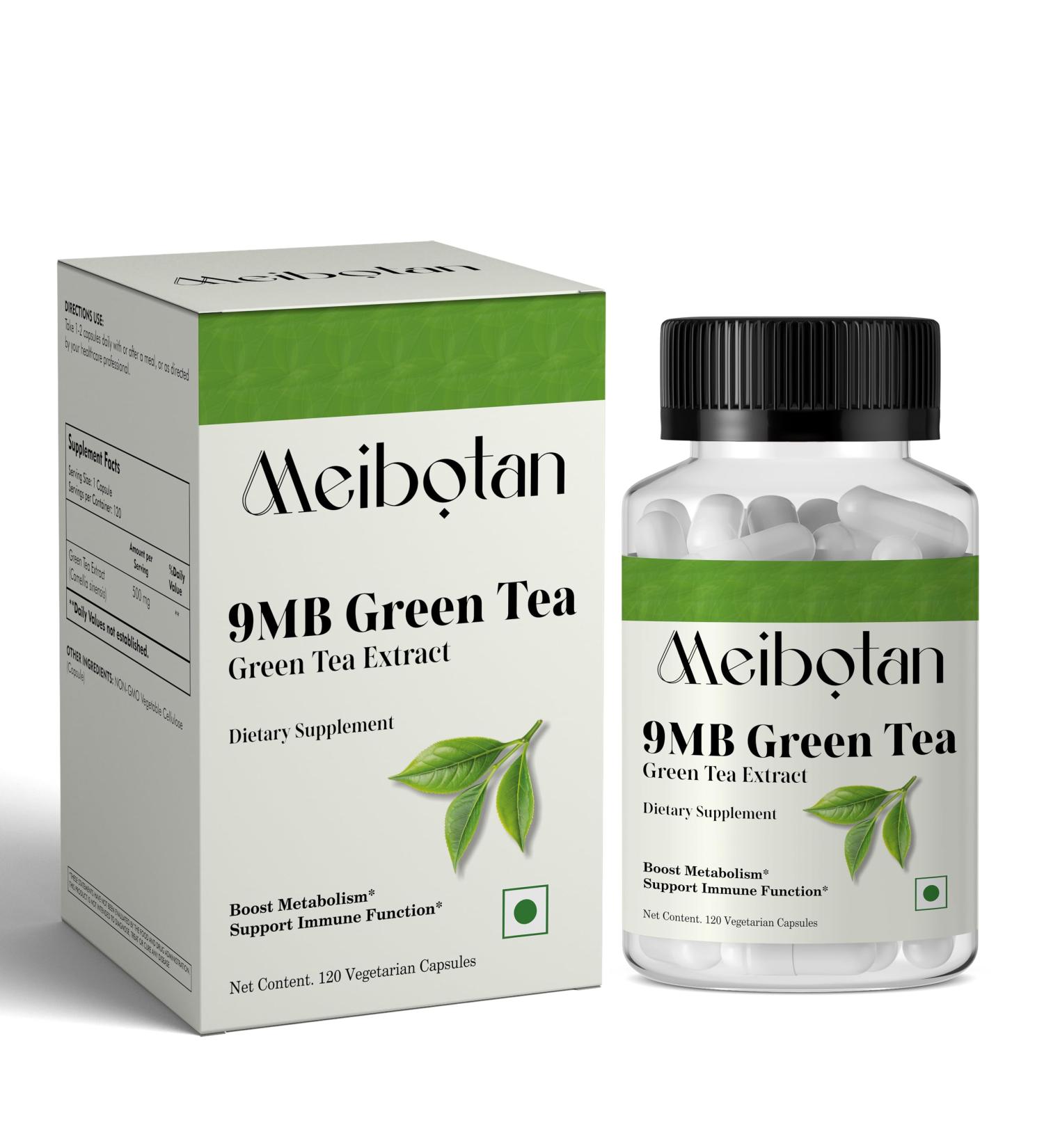 Green Tea Extract Capsules 500mg Standardized EGCG - 3X Strength for Natural Energy - Heart Support with Polyphenols - 120 Veggies Capsules - Buy Online on GoSupps.com