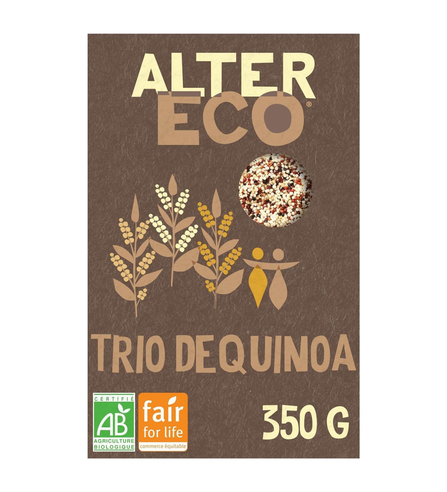 ALTER ECO - Quinoa Trio Organic & Fair Trade - Gluten Free - Source of Protein and Fiber - Ready in 15 Min. - 350g - Buy Online on GoSupps.com