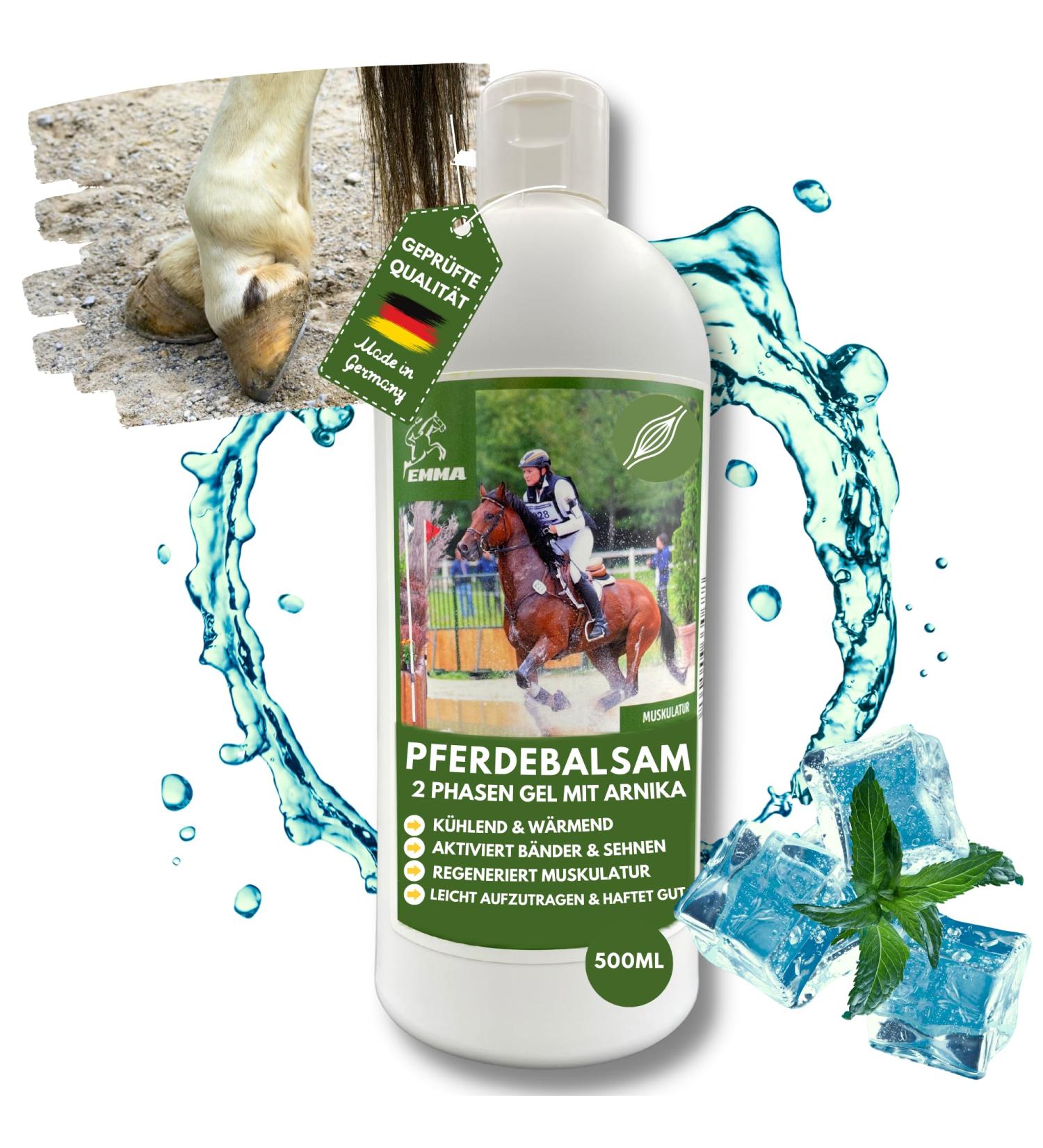 Refreshing Horse Balm 500ml Arnica Gel Extra Strength Gel I Horse Balm Tendons Ligaments & Muscles I Arnica Horse Ointment Cream Muscle Massage Gel for Horse Dog - Buy Online on GoSupps.com