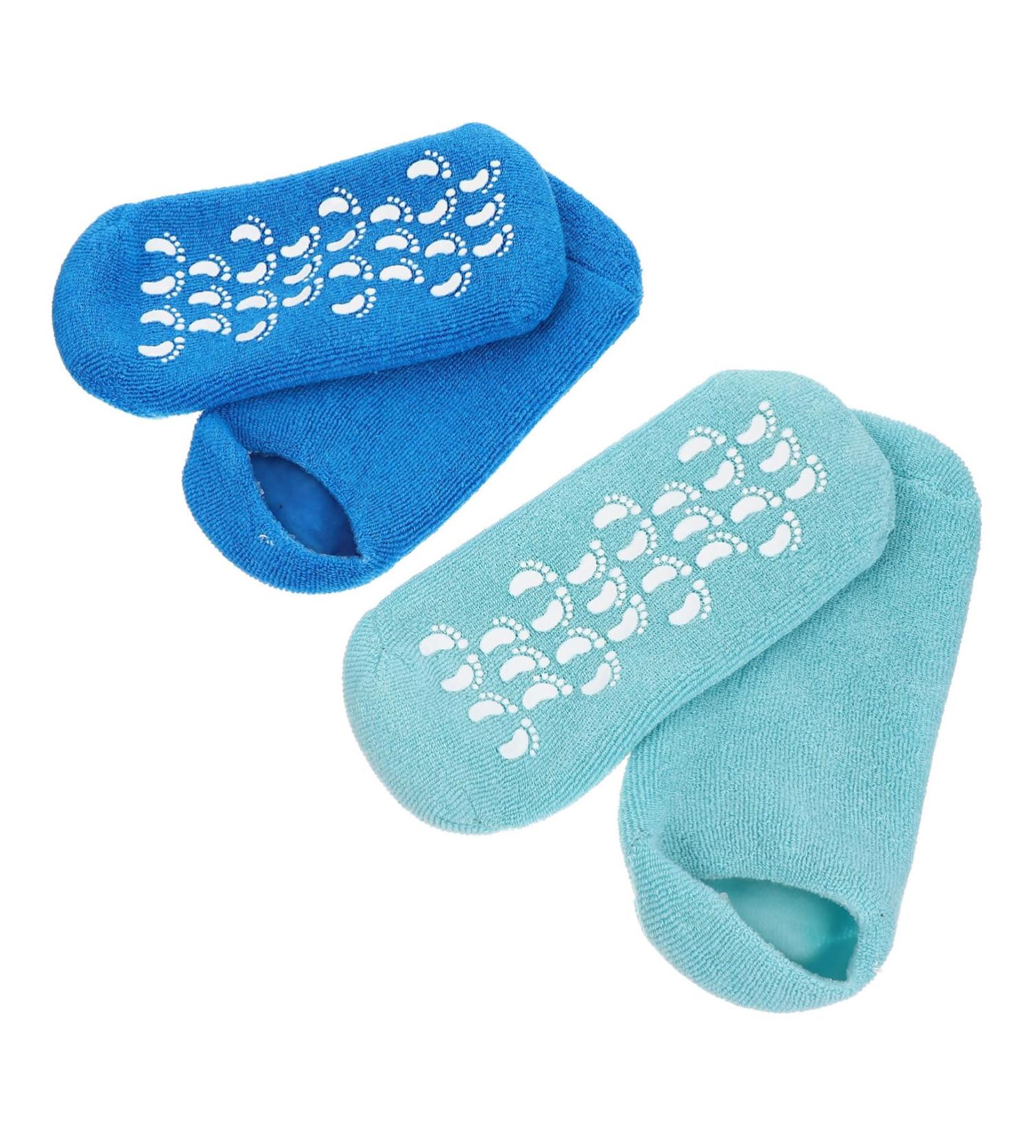SKISUNO Gel Lined Socks 2 Pairs Gel Socks Miss Shopping Cart Soft Vegetable Gel Moisturizing Gel Heel Socks 22x10x1cm - Buy Online on GoSupps.com