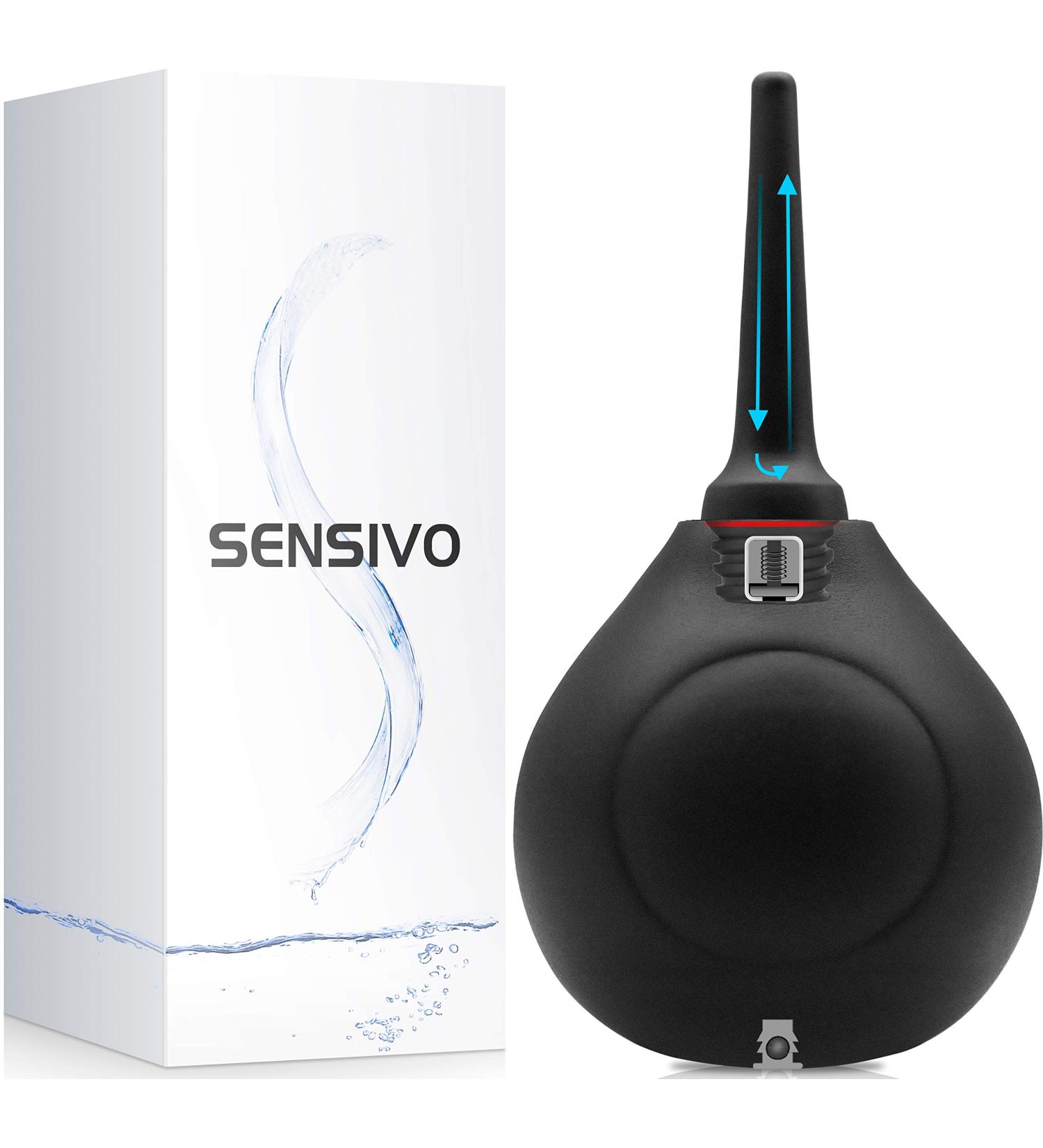SENSIVO Enema Bulb 10.1oz with Back-Flow Prevention | Silicone Enema Kit for Colon Cleansing | Anal & Vaginal Douche Bottle | Reusable for Men & Women - Buy Online on GoSupps.com