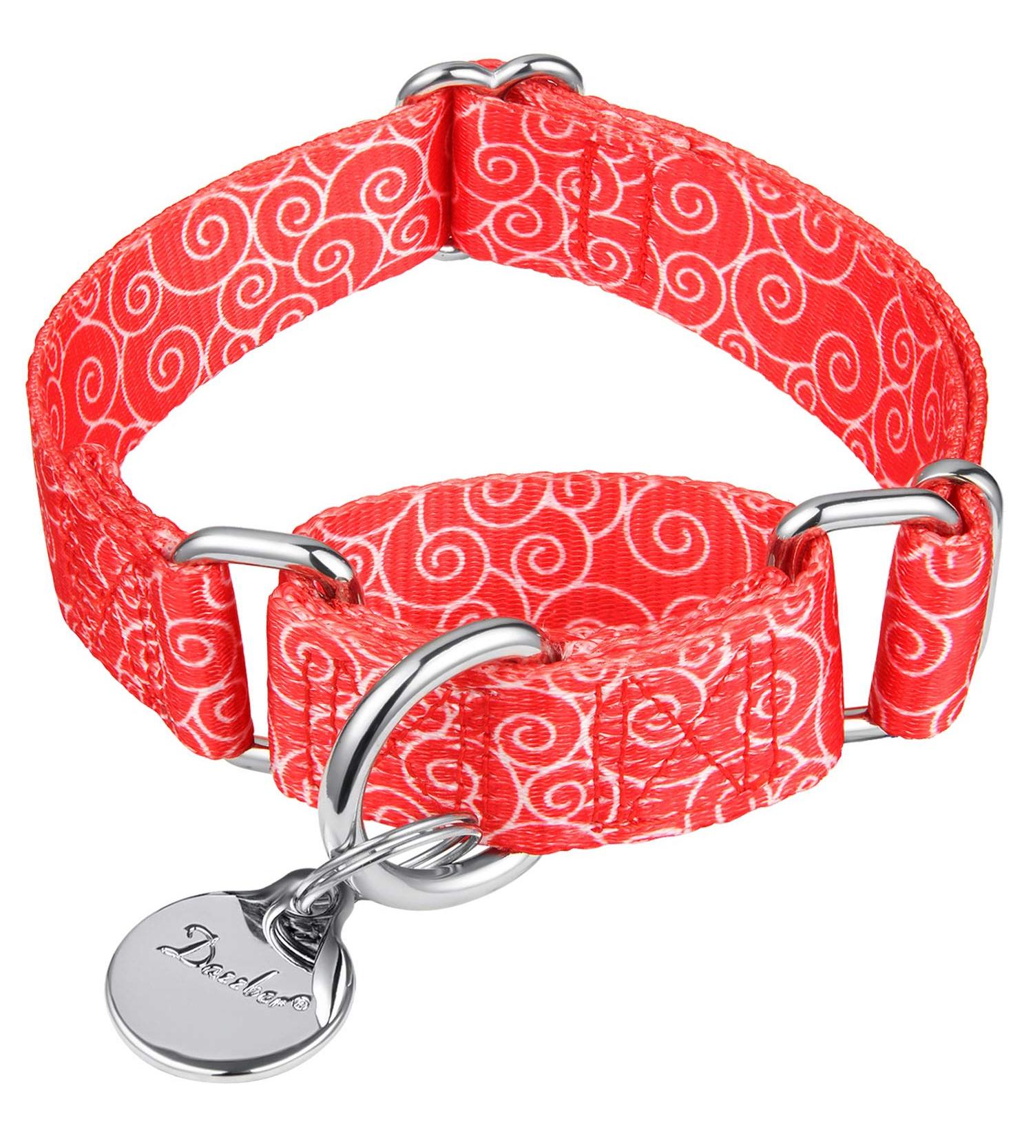 Then Martingale Dog Collar - Adjustable Heavy Duty Soft Smooth for Large & Small Dogs (Medium 2.5cm Wide Red) | Durable & Comfortable Design - Buy Online on GoSupps.com
