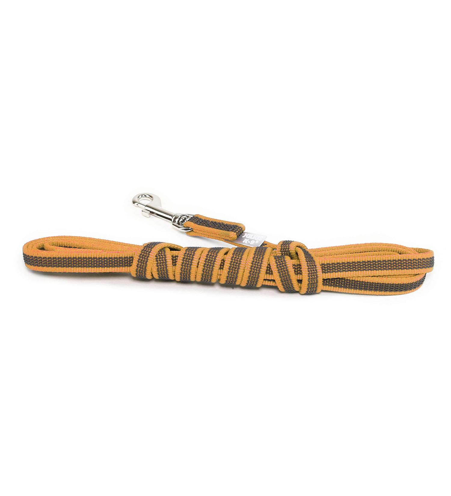 IDC Color & Gray Rubberized Leash - 14mm x 3m with Loop | Durable Orange-Gray Dog Leash for International Shipping - Buy Online on GoSupps.com