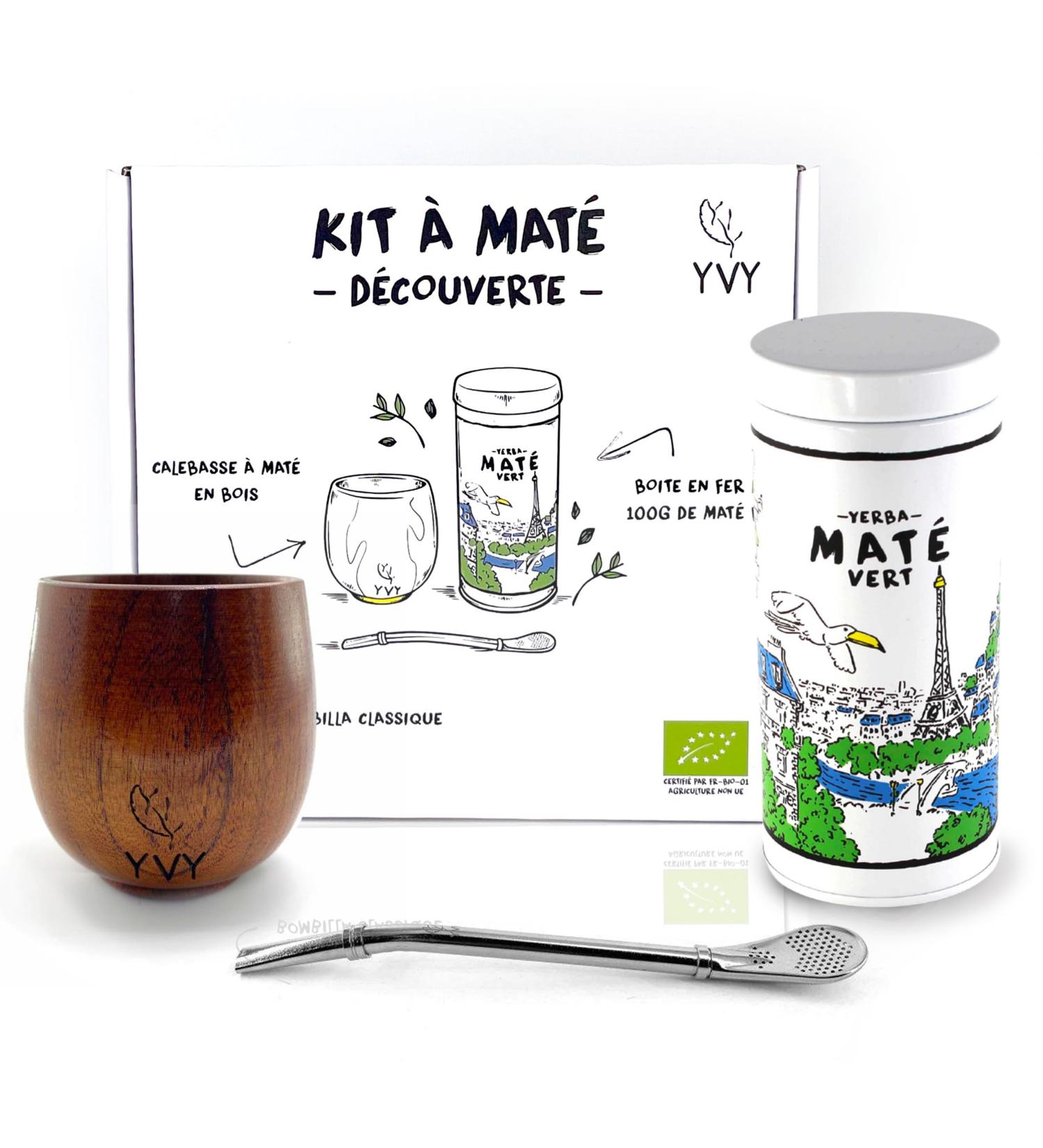 Mate Earth Mat discovers with kalebas of wood bombilla and 1 can graves of graves organic mat 100 g Yovy Mat - Buy Online on GoSupps.com