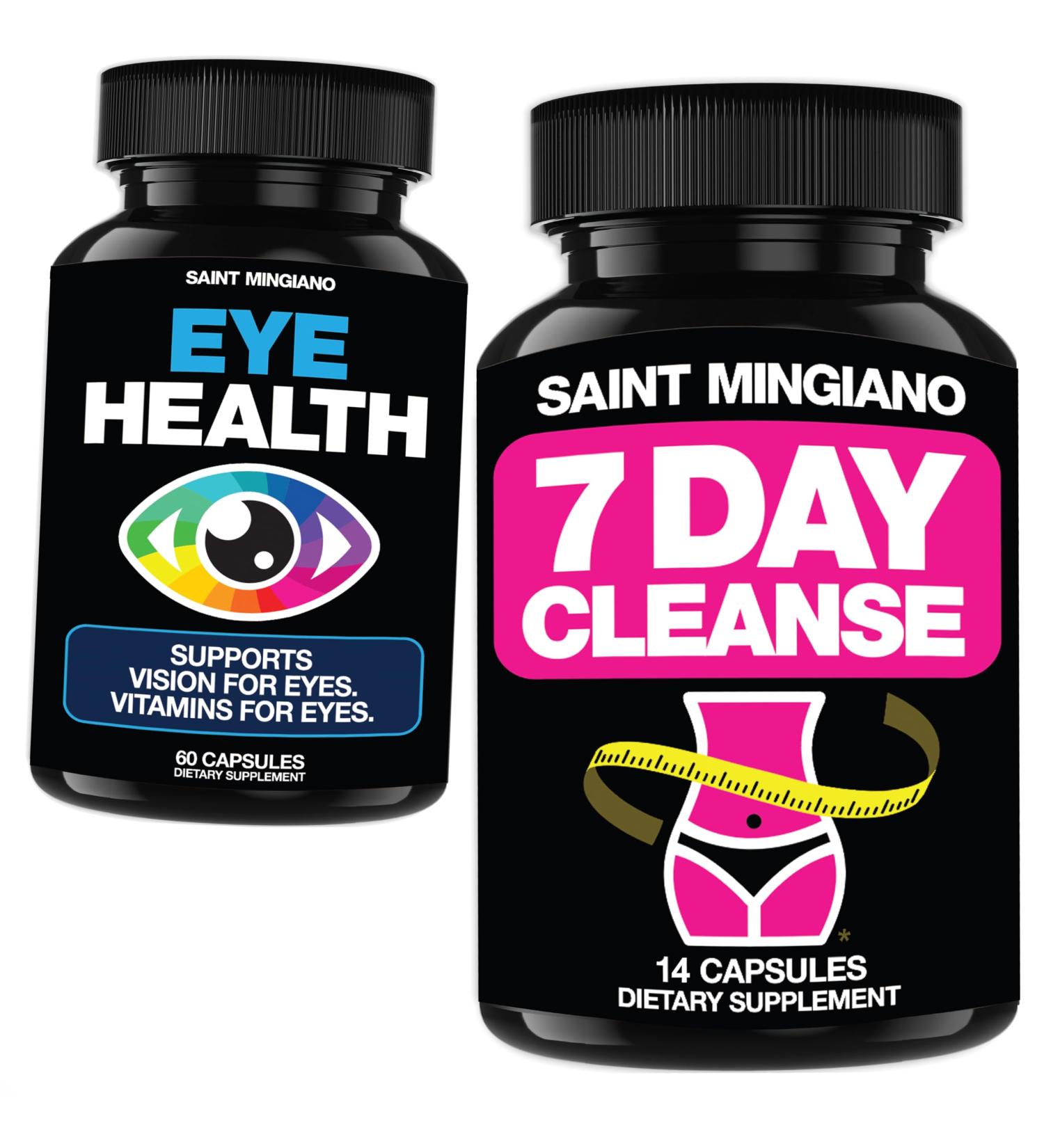 Saint Mingiano 7 Day Cleanse Program Colon Detox - with - Eye Care & Vision Vitamins - Buy Online on GoSupps.com