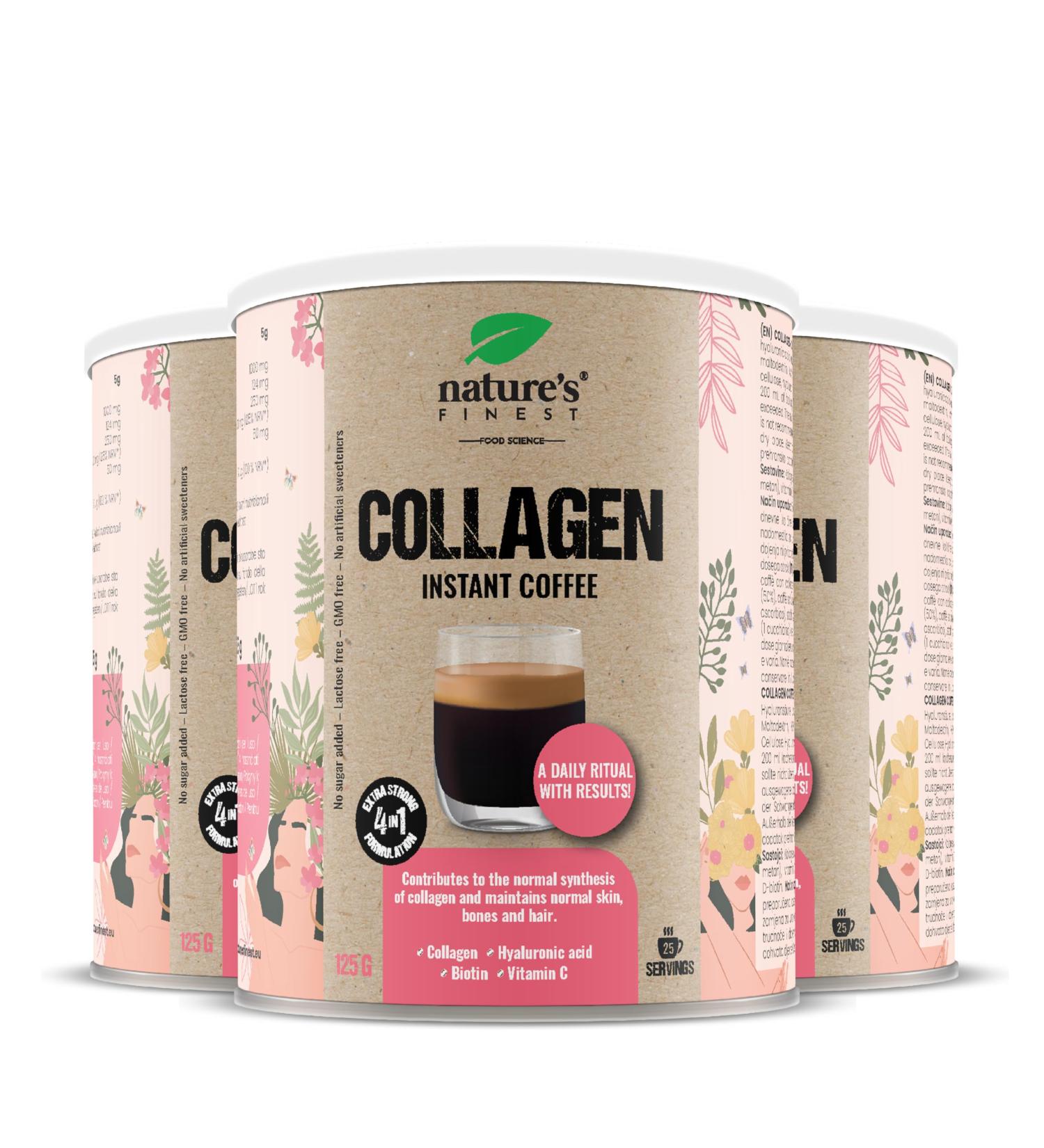 Nature's Finest by Nutrisslim Collagen Coffee avec Acide Hyaluronique Vitamine C et Biotine - Caf Arabica Premium Sans Sucre Ajout D licat et Aromatique - Buy Online on GoSupps.com