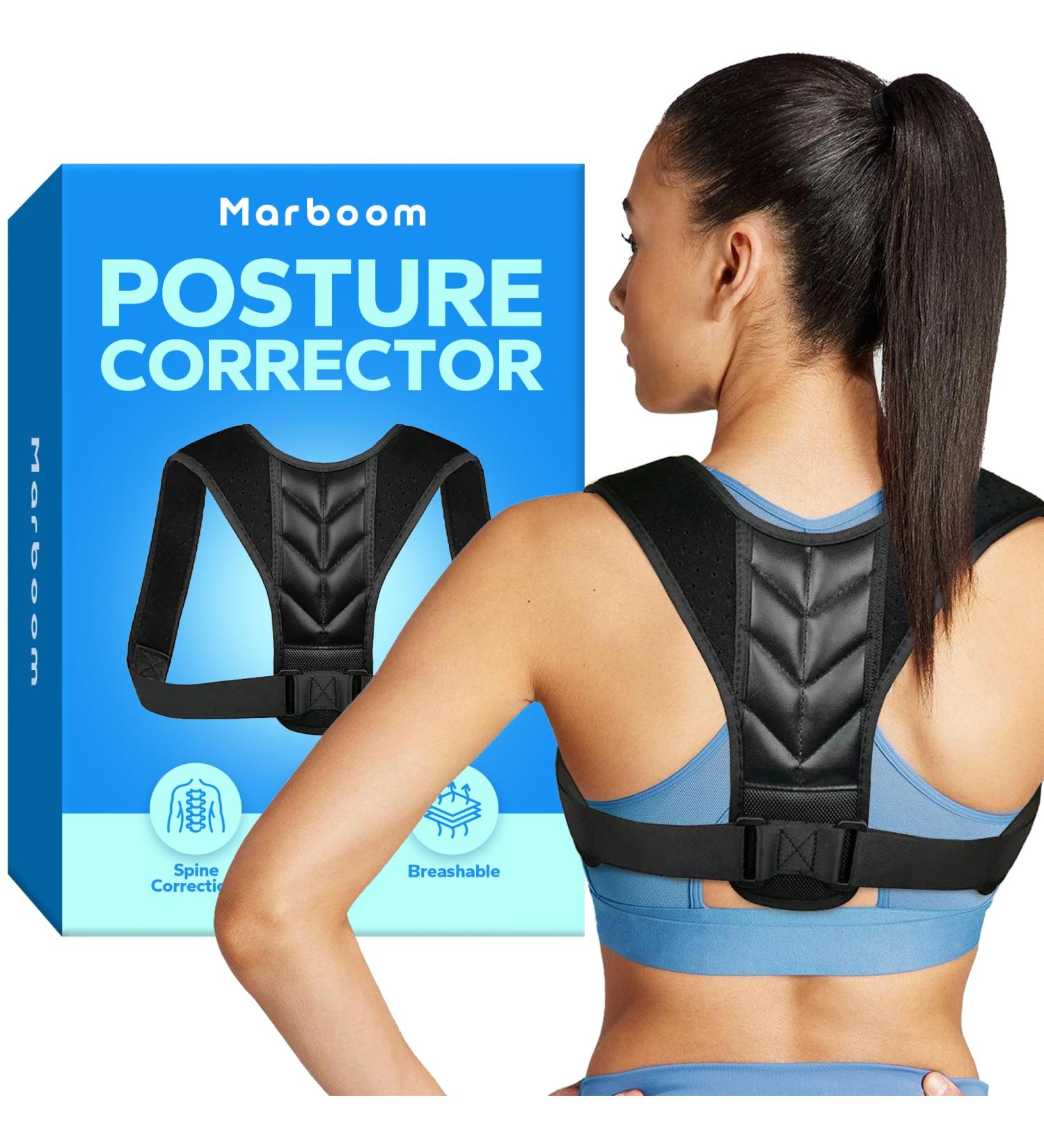 Back Straightener Posture Corrector for Men & Women - Breathable Anti Hunchback Adjustable Support Belt for Back Pain Relief - Buy Online on GoSupps.com