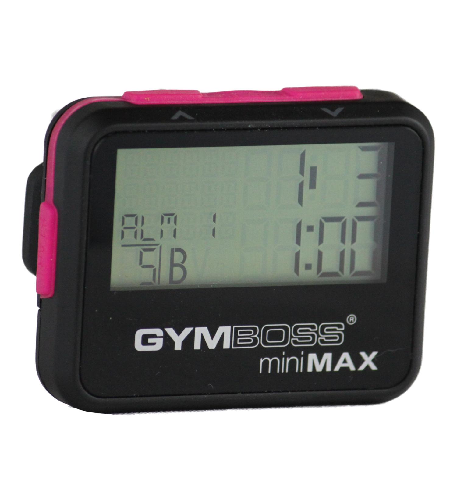 Gymboss Minimax Interval Timer & Stopwatch - Black-Pink | Perfect for Workouts International Shipping Available - Buy Online on GoSupps.com