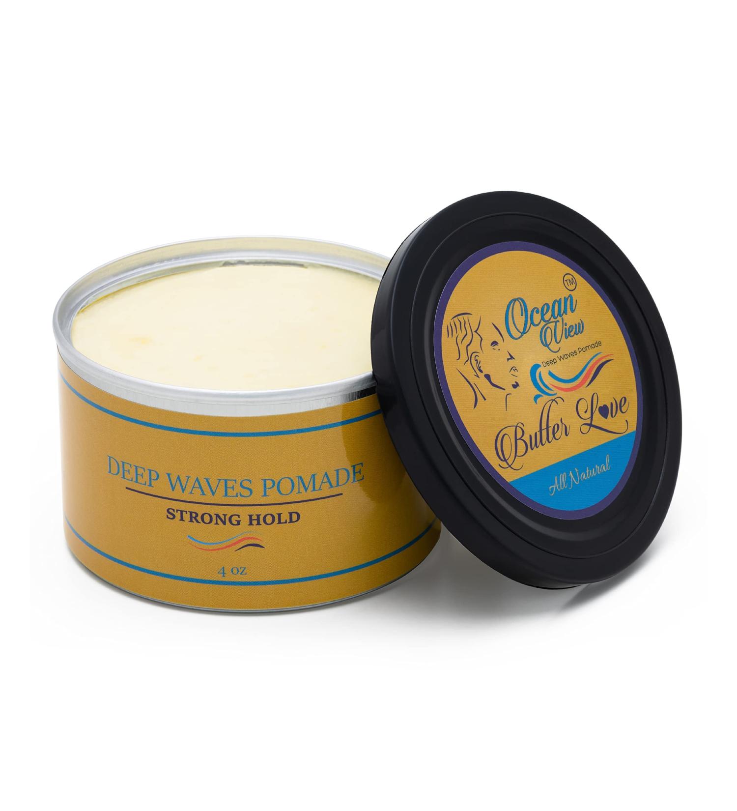 Ocean View Deep Waves Pomade: Natural 360 Wave Grease for Men - Shea Butter, Beeswax, Moisture Control, Silky Shine - 4 oz - Buy Online on GoSupps.com