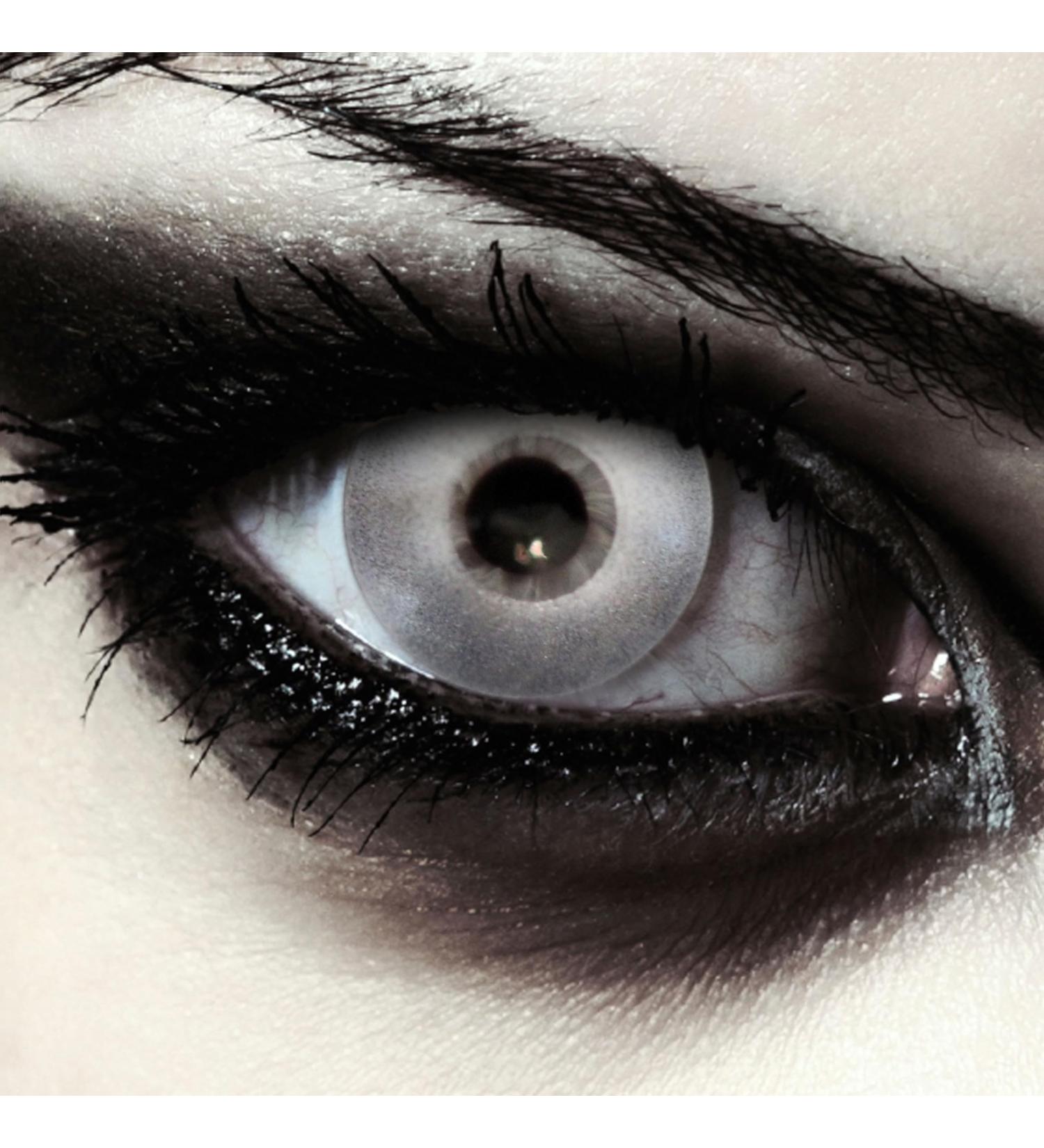 Buy Metallic Silver Halloween Witch Costume Contact Lenses - Soft Zombie Color Lenses | 1 Pair (2 Pieces) - International Shipping Available - Buy Online on GoSupps.com