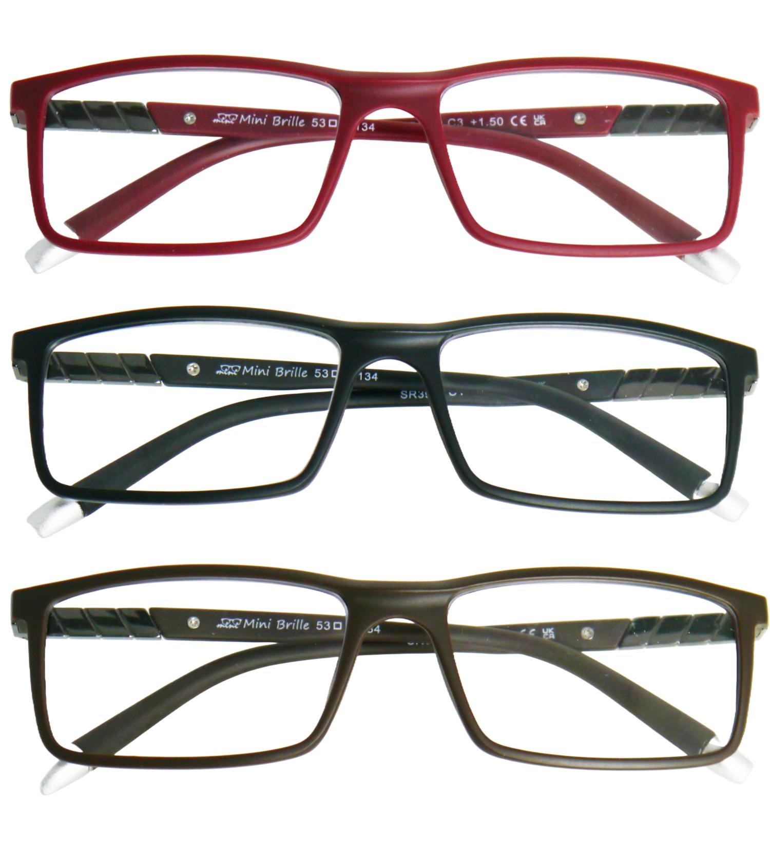 Buy Mini Anti-Blue Light Glasses Set | Stylish Rectangular Frames for Men & Women | Light & Protective 2.0 Diopters - Buy Online on GoSupps.com