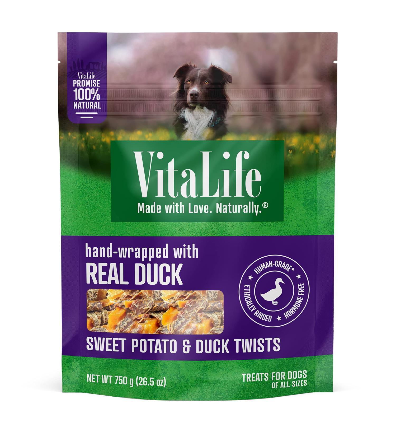 VitaLife 750 g Sweet Potato & Duck Twists All Natural Dog Treats - Buy Online on GoSupps.com
