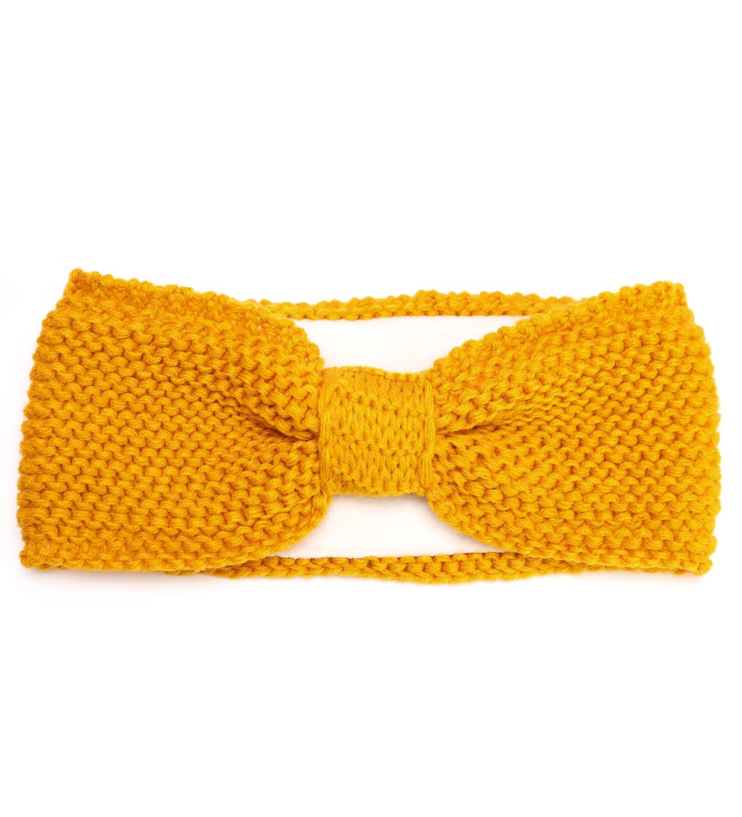 Buy Irisaa Women's Yellow Winter Headband - Knotted Knitting Hair Band with Fleece Lining for Spring - Buy Online on GoSupps.com