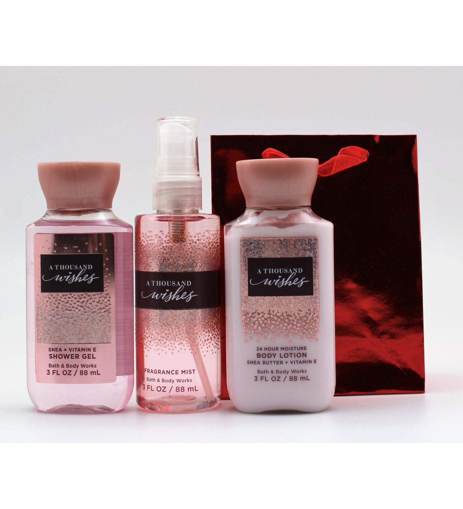 A Thousand Wishes 2019 Travel Size Set - Shower Gel, Fragrance Mist & Body Lotion - Gift Bag Included - Buy Online on GoSupps.com