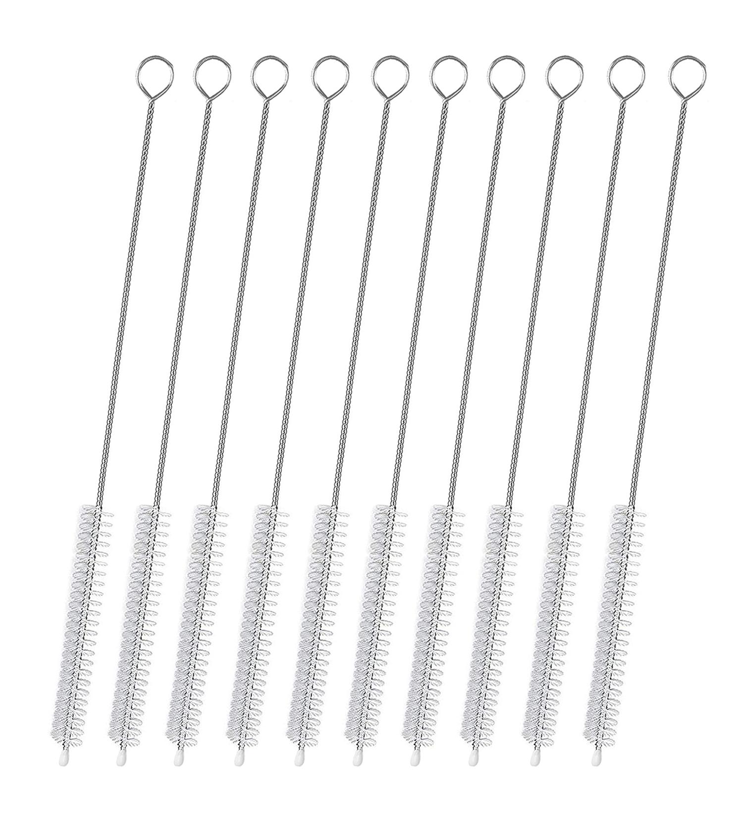 10 Pack CIDYAUST Long Straw Cleaner Brush Set - 10 inch, 10mm Wide, for Sippy Cup, Baby Bottle, Tumbler, Tube - Pipe Cleaners for Drinking Straw Cleaning - Buy Online on GoSupps.com