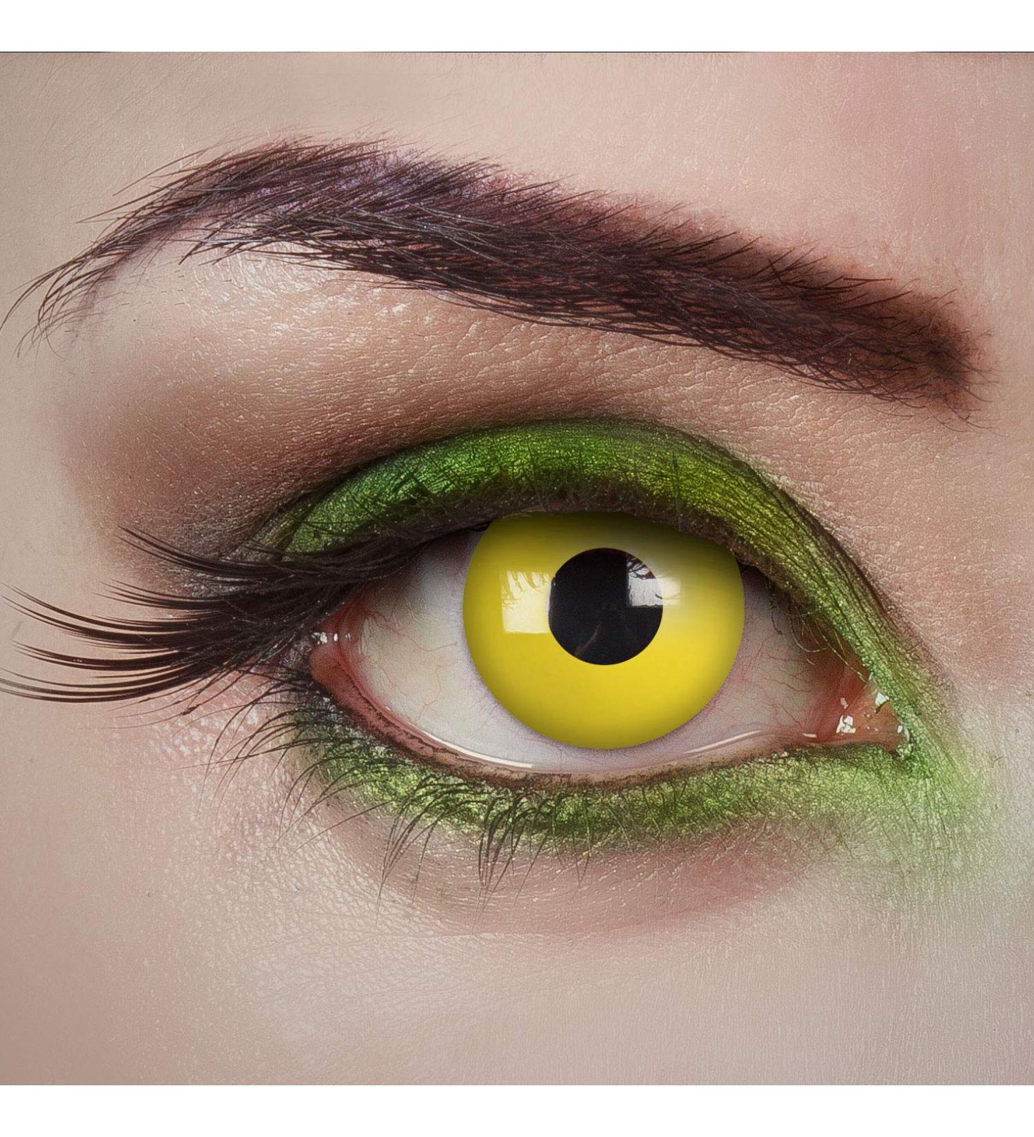 Aricona Yellow Contact Lenses - Daily Colored Lenses for Halloween & Costume Parties - No Prescription Needed - Buy Online on GoSupps.com