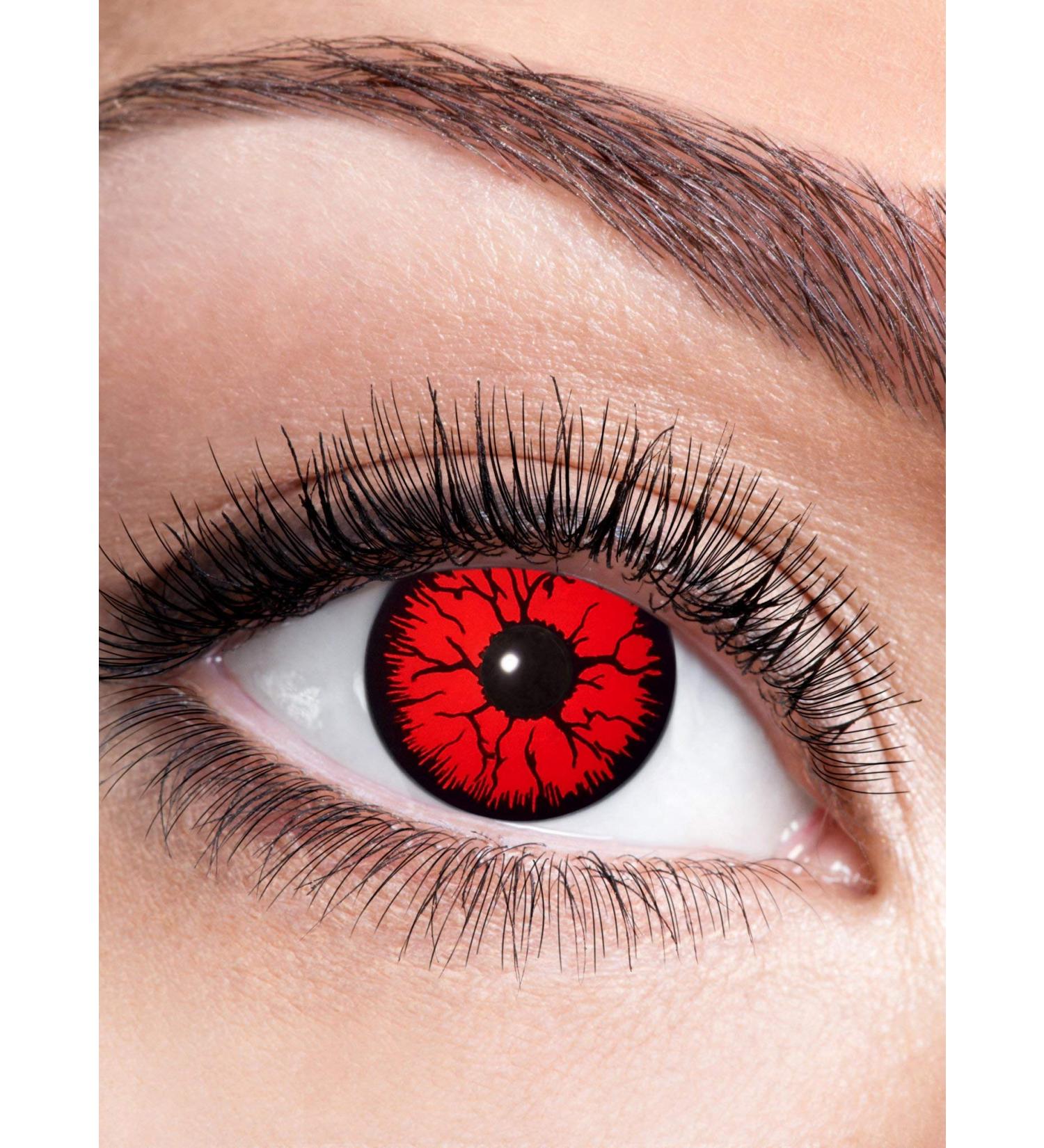 Berserker contact lens/annual lens with diopters - colored motif lenses with prescription (1 piece) - dioptria: -1 - ideal for Halloween carnival theme -party berserk -1.0 dioptria